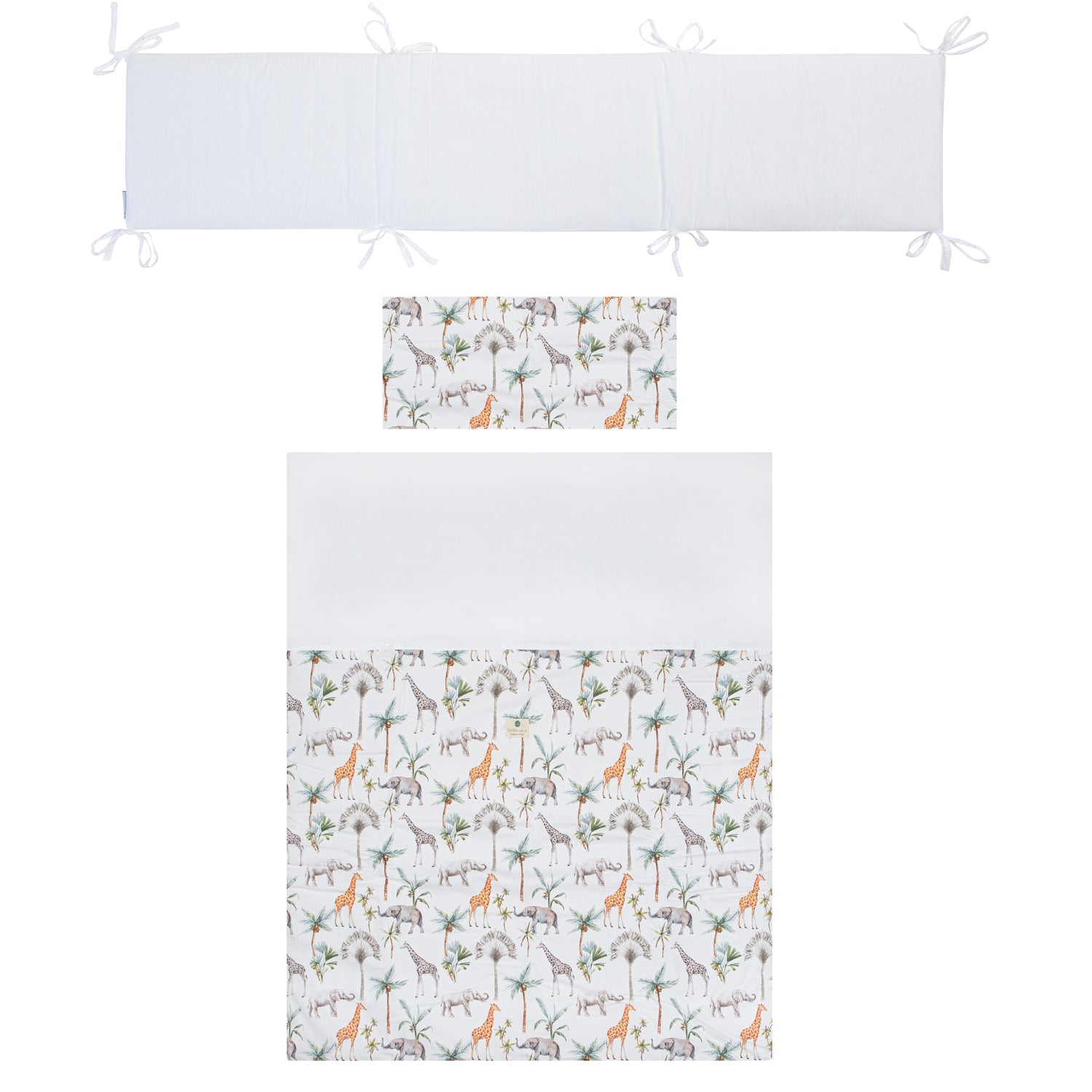 Funda nórdica cuna + Relleno + Protector + Funda almohada África Blanco Cuna (100x135) 2