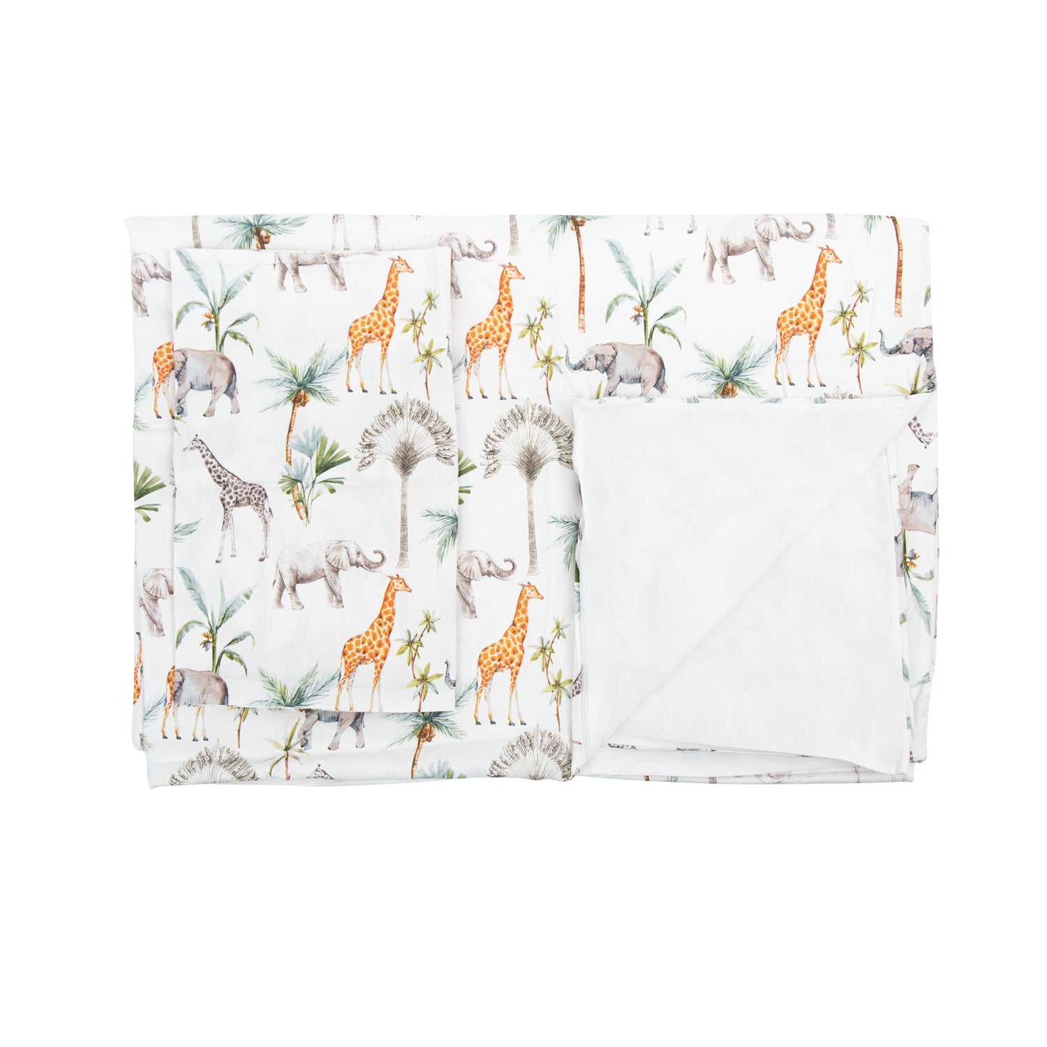 Funda nórdica cuna + Relleno + Protector + Funda almohada África Blanco Cuna (100x135) 4