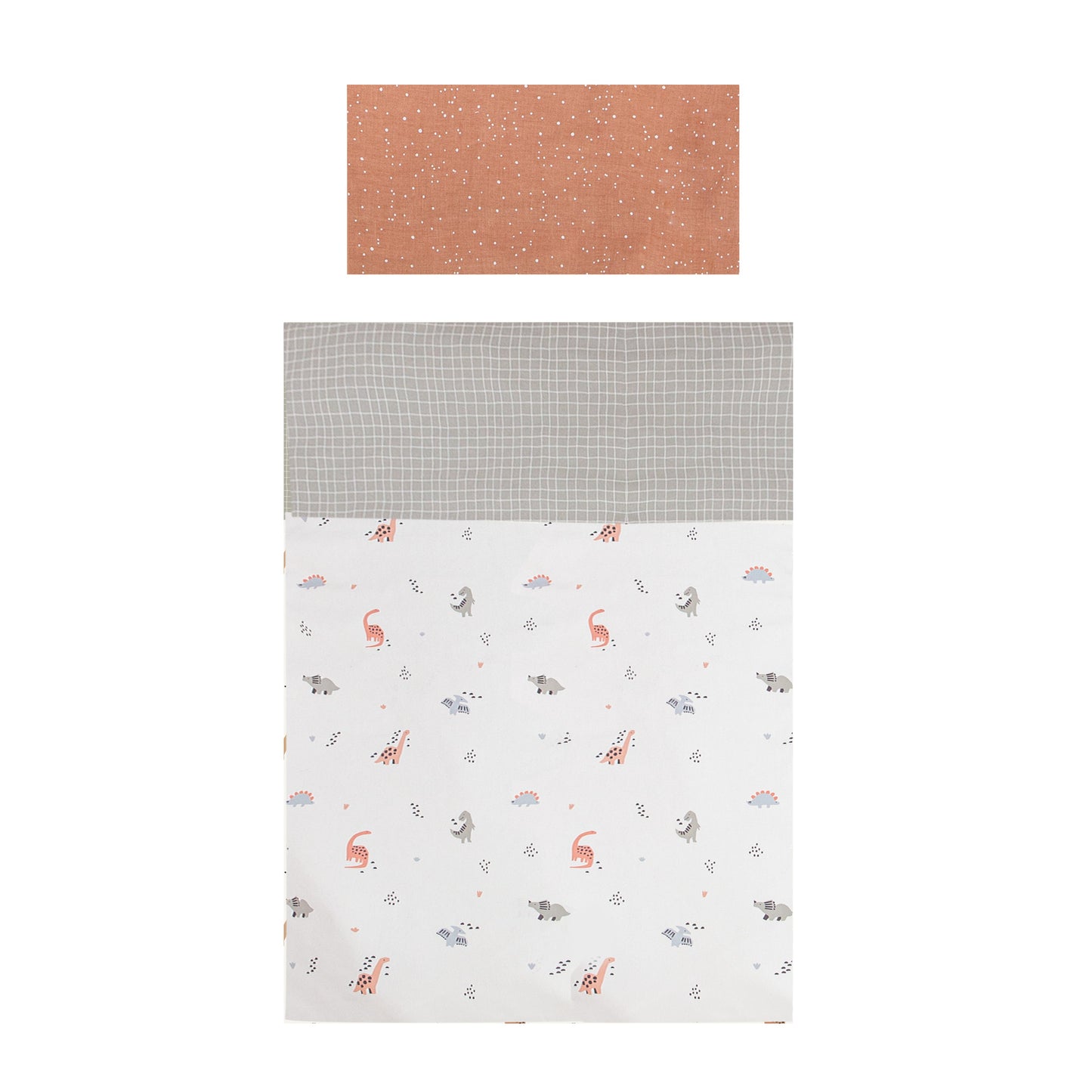 Funda nordica cuna + Funda almohada Bronto Chic Teja 110X155