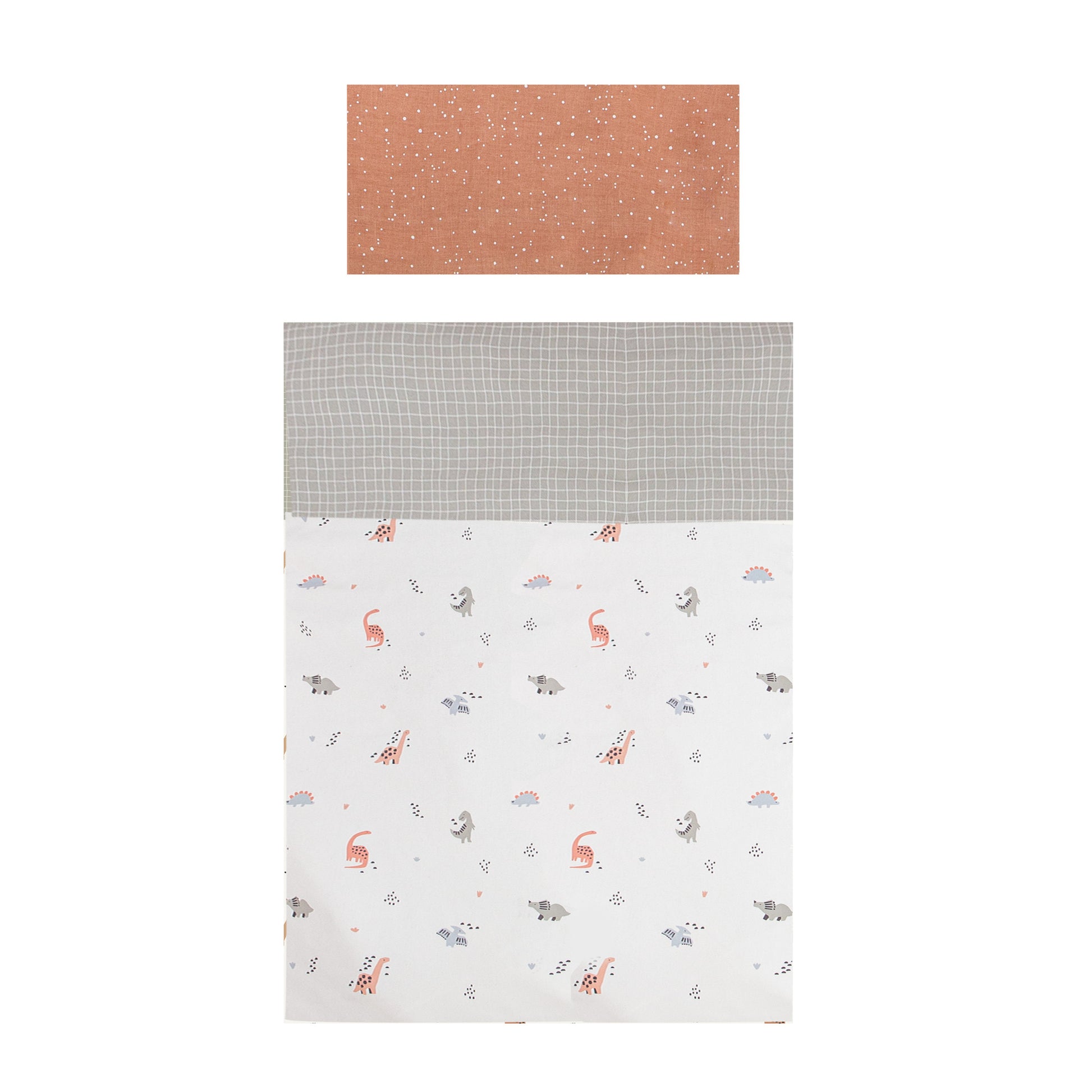 Funda nordica cuna + Funda almohada Bronto Chic Teja 110X155