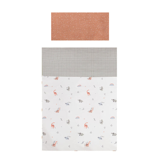Funda nordica cuna + Funda almohada Bronto Chic Teja 110X155