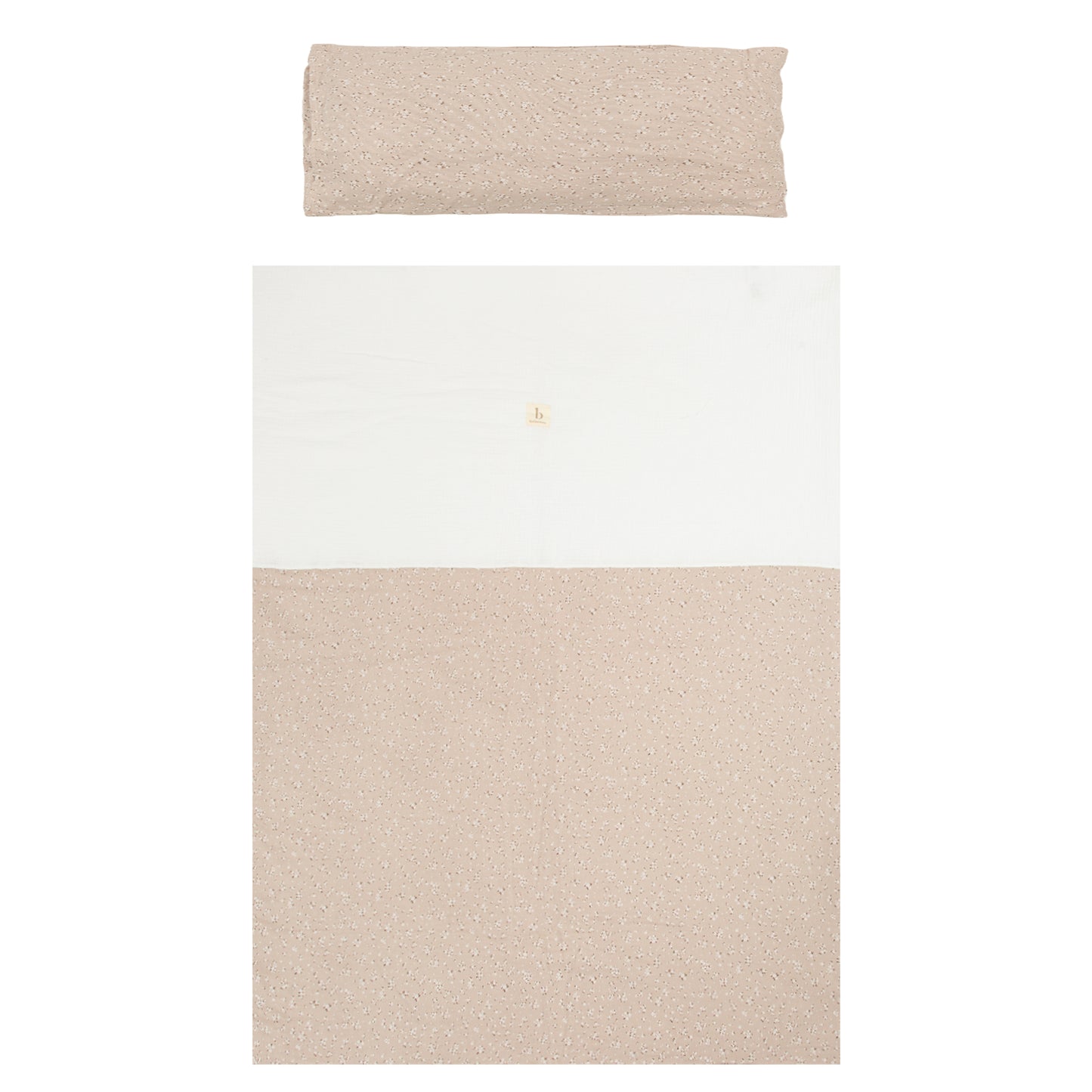 Funda nordica cuna + Funda almohada Anaïs Blanco Lino 110X155