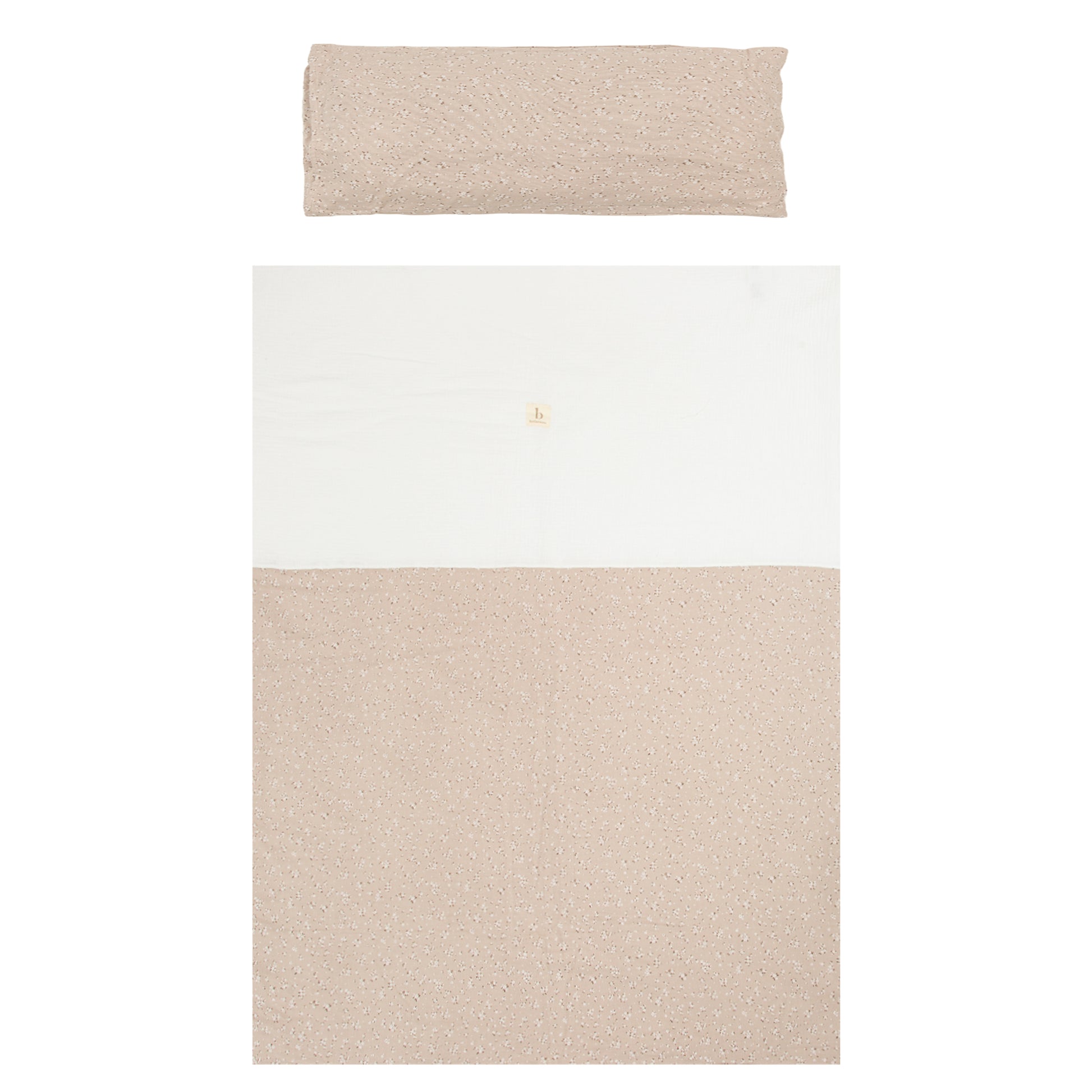 Funda nordica cuna + Funda almohada Anaïs Blanco Lino 110X155