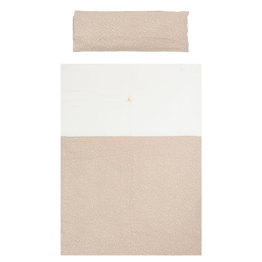 Funda nordica cuna + Funda almohada Anaïs Blanco Lino 110X155