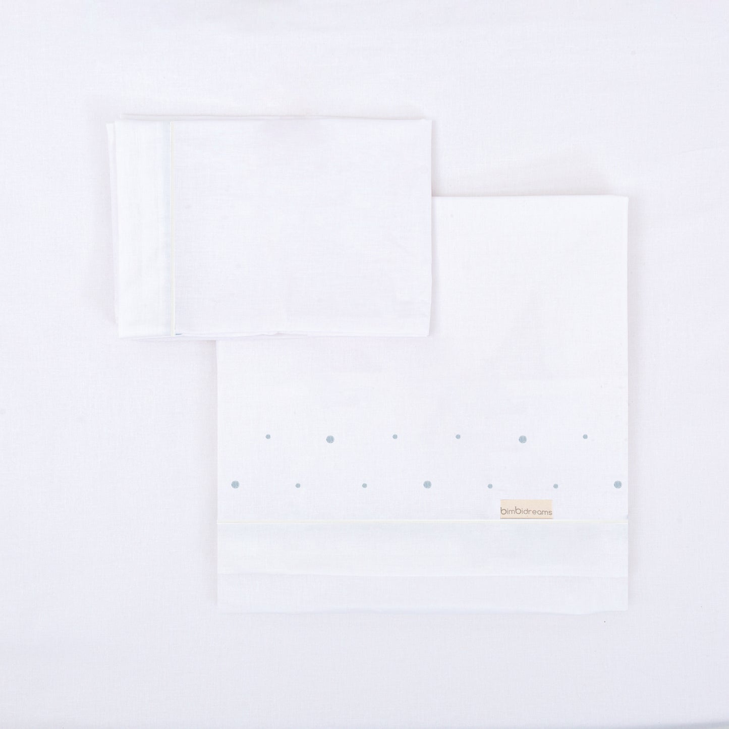 Juego sabanas microlina poliester 100% 3 piezas  Punts Blanco Azul Coche (40x80)
