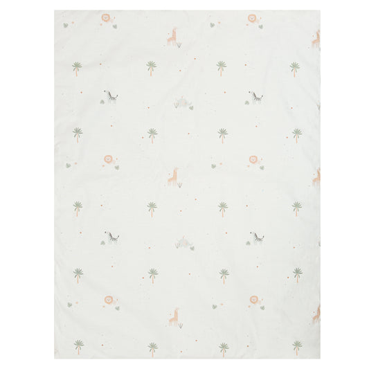 Funda nórdica Minicuna + relleno Palm Blanco Verde Minicuna (61x83)