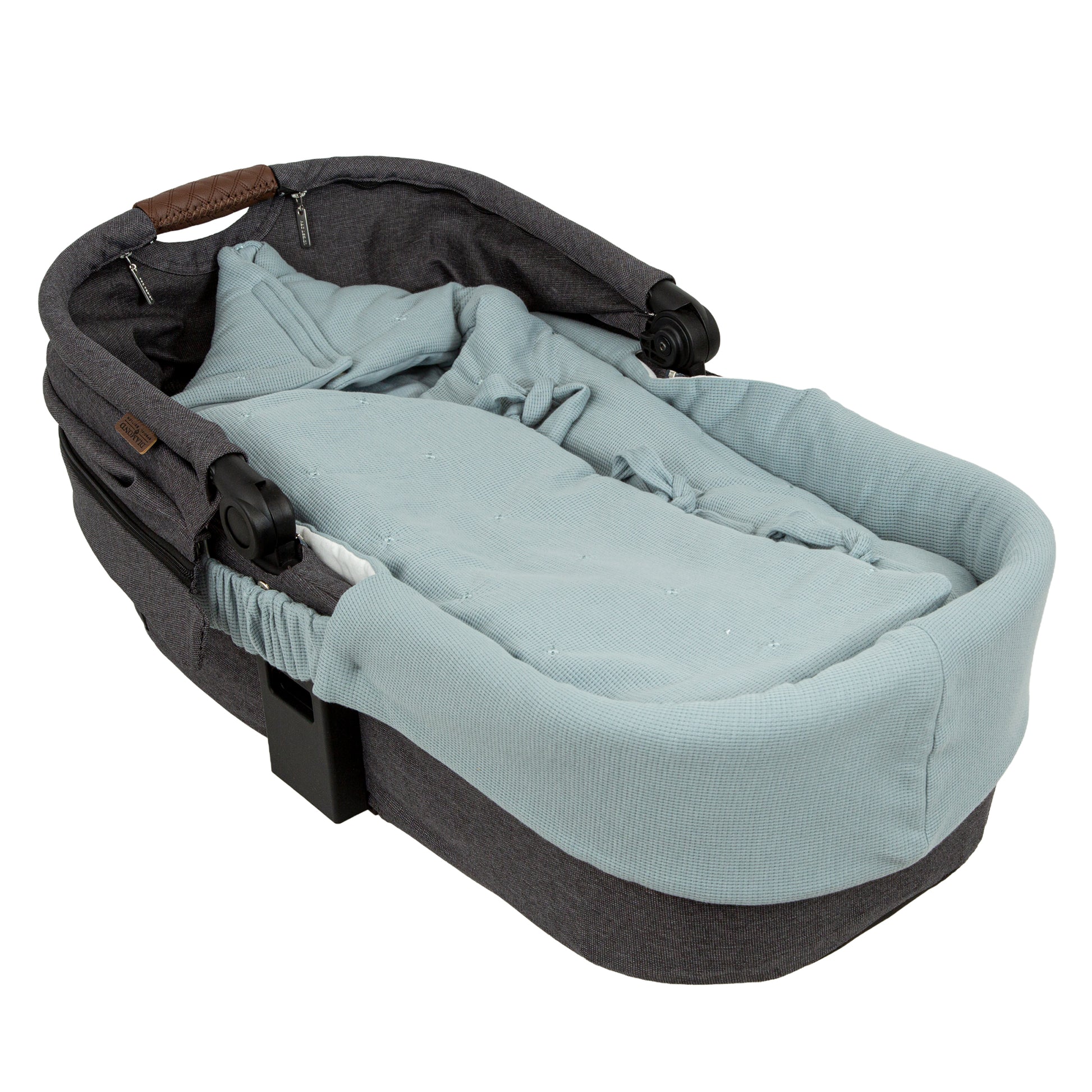 Funda interior capazo Waffle Azul coche/capazo 40x80