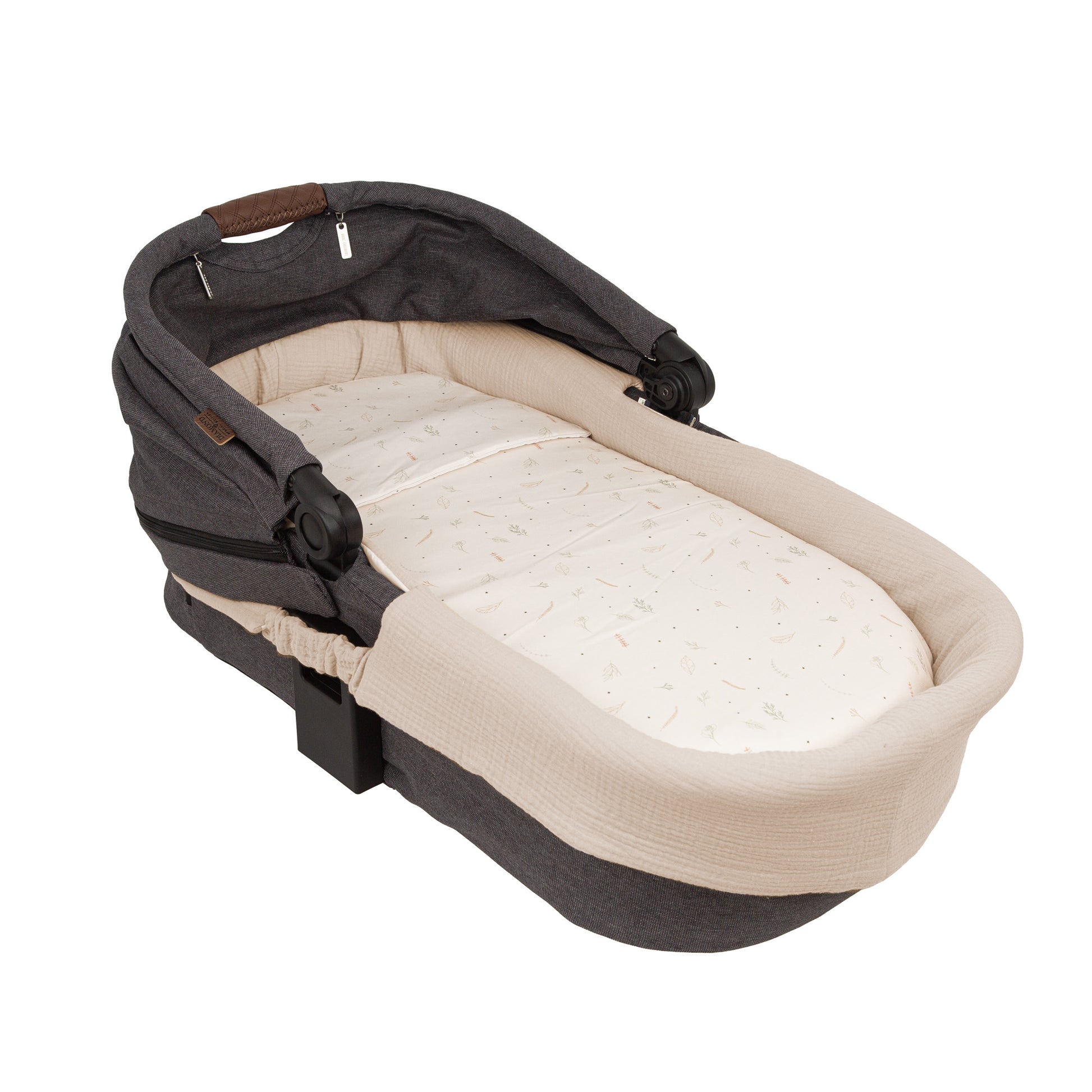 Colcha y Almohada moisés Botanic Beig Coche (40x80) 2