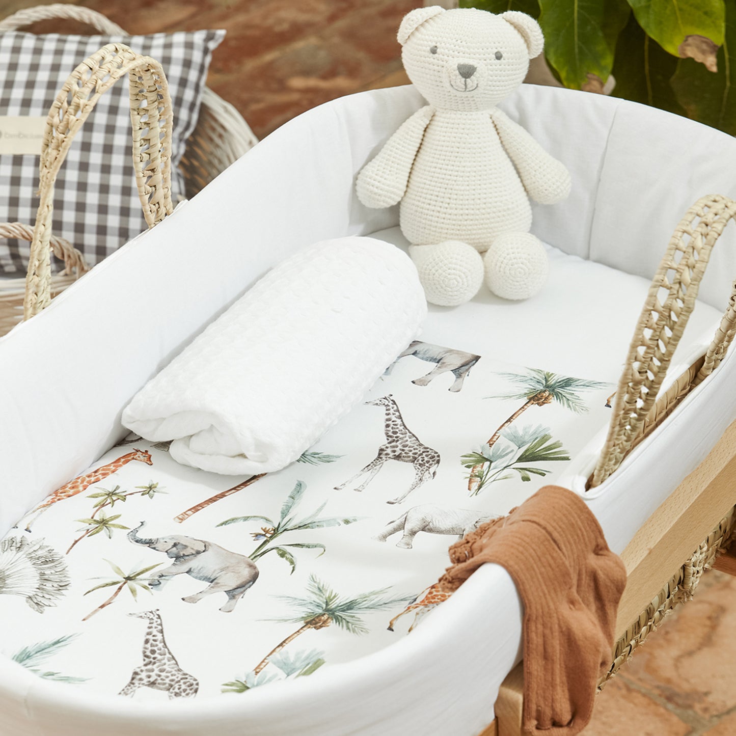 COLCHA+ALMOHADA CAPAZO 836 AFRICA 518        Blanco 2