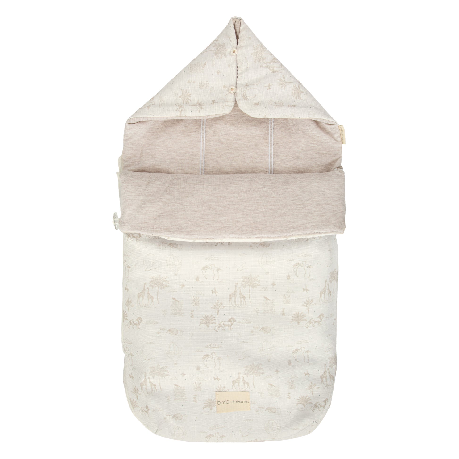 Saco Capazo con Capucha Noe Blanco Lino 35x72