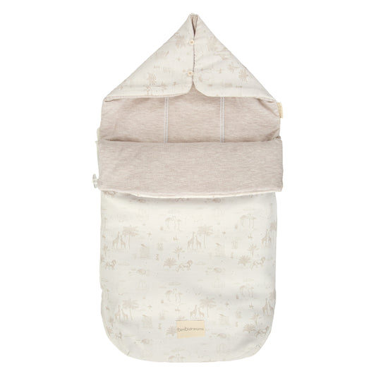 Saco Capazo con Capucha Noe Blanco Lino 35x72