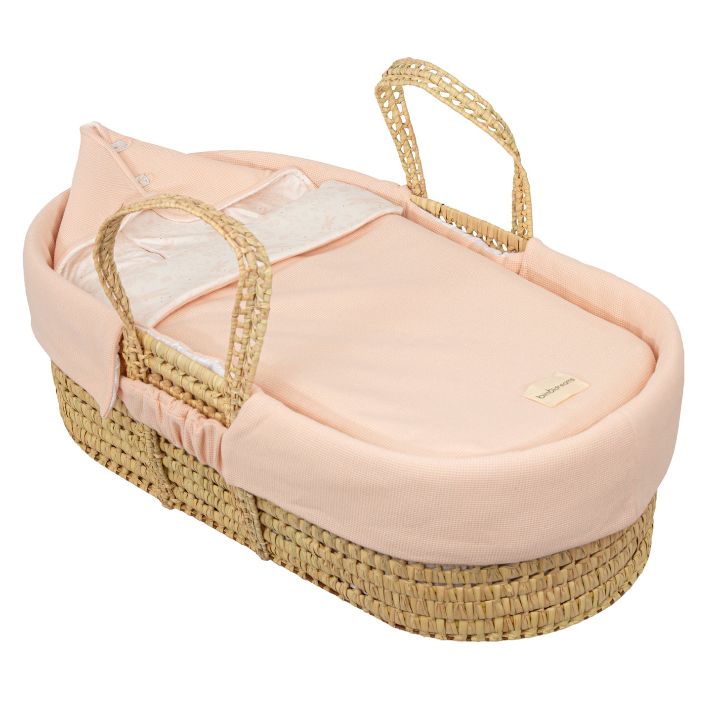 Saco Capazo con Capucha Dafne Blanco Rosa 35x72