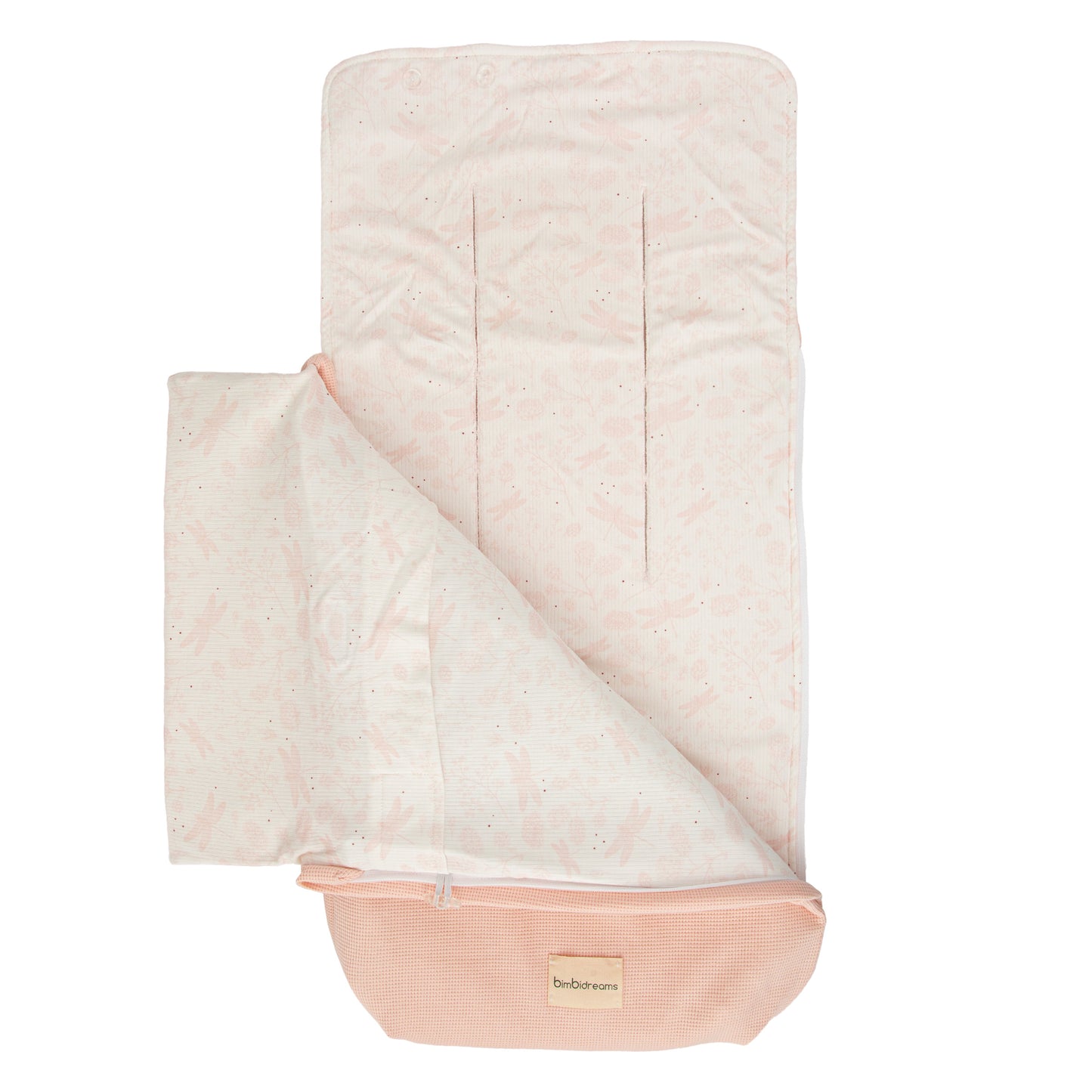Saco Capazo con Capucha Dafne Blanco Rosa 35x72