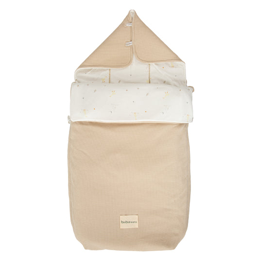 Saco Capazo con Capucha Happy Forest Blanco Lino 35x72