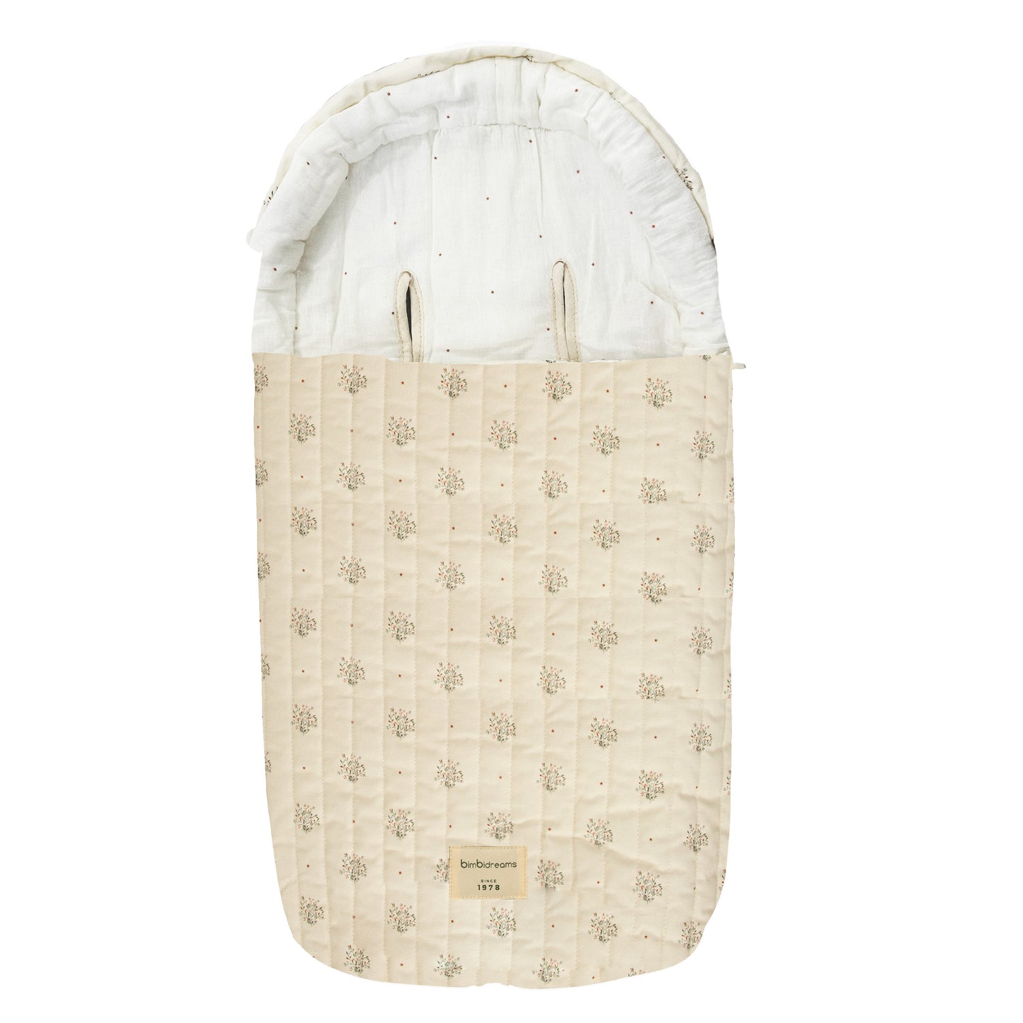 Saco Capazo con Capucha Cornelia Blanco Verde 35x72