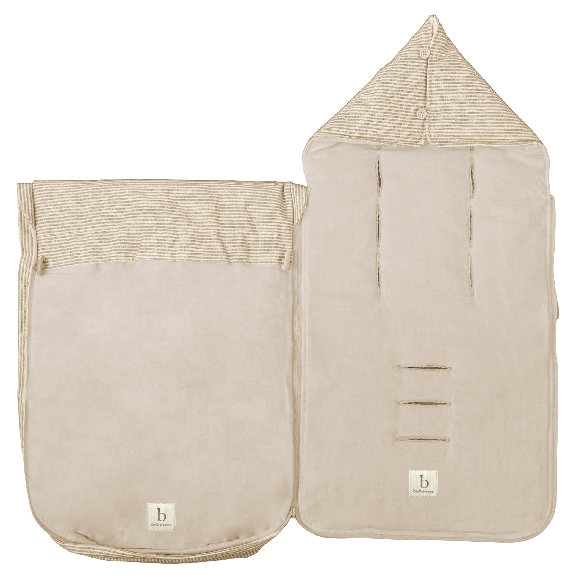 Saco Capazo con Capucha Veneto Blanco Lino