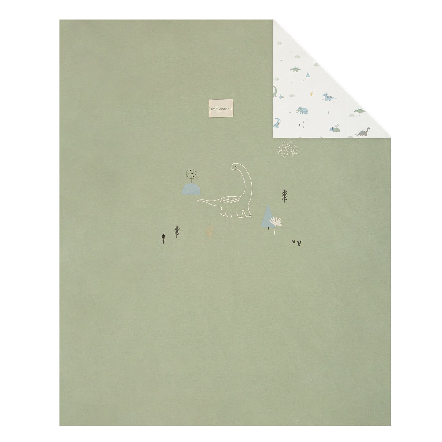 Funda Nórdica Trex Blanco Verde 80x100
