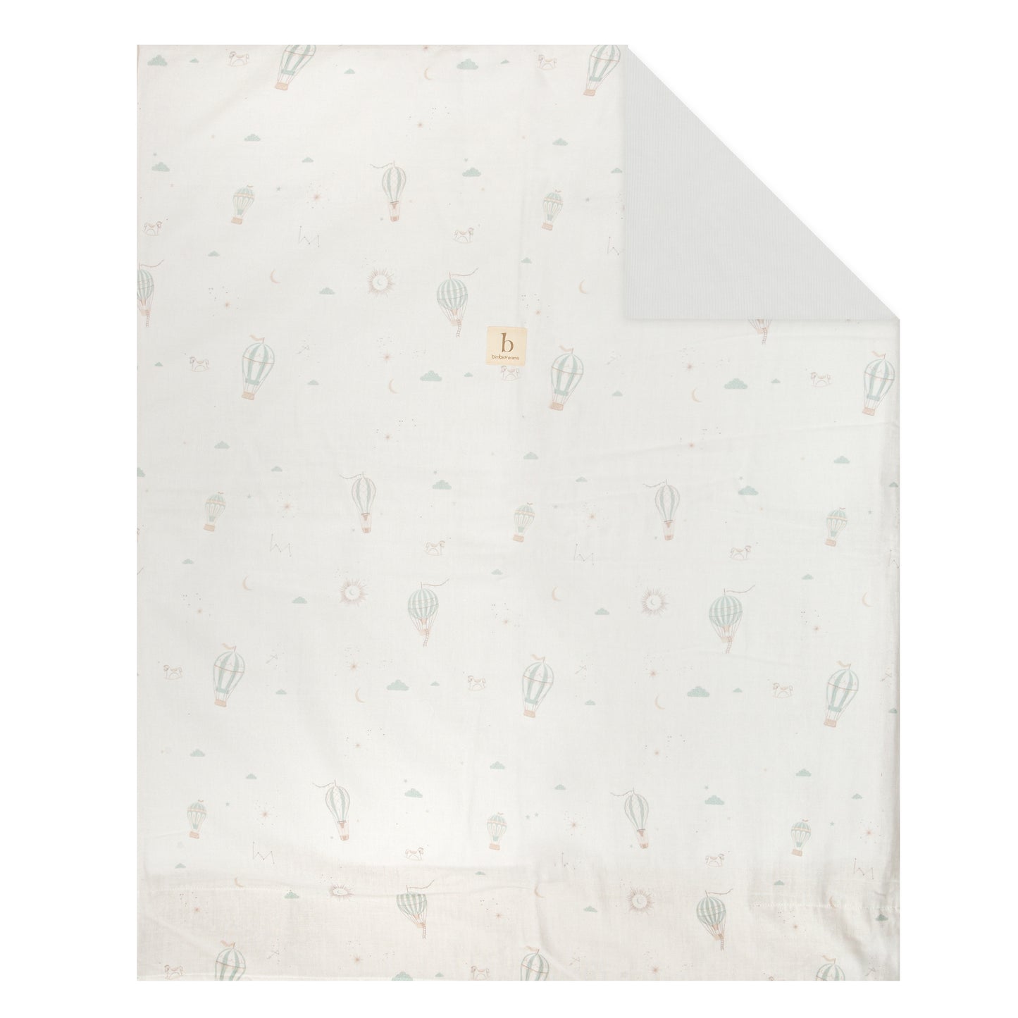 Funda nórdica Minicuna + relleno Blue Sky Blanco Verde 80x100