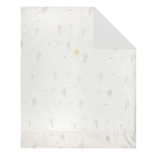 Funda nórdica Minicuna + relleno Blue Sky Blanco Verde 80x100