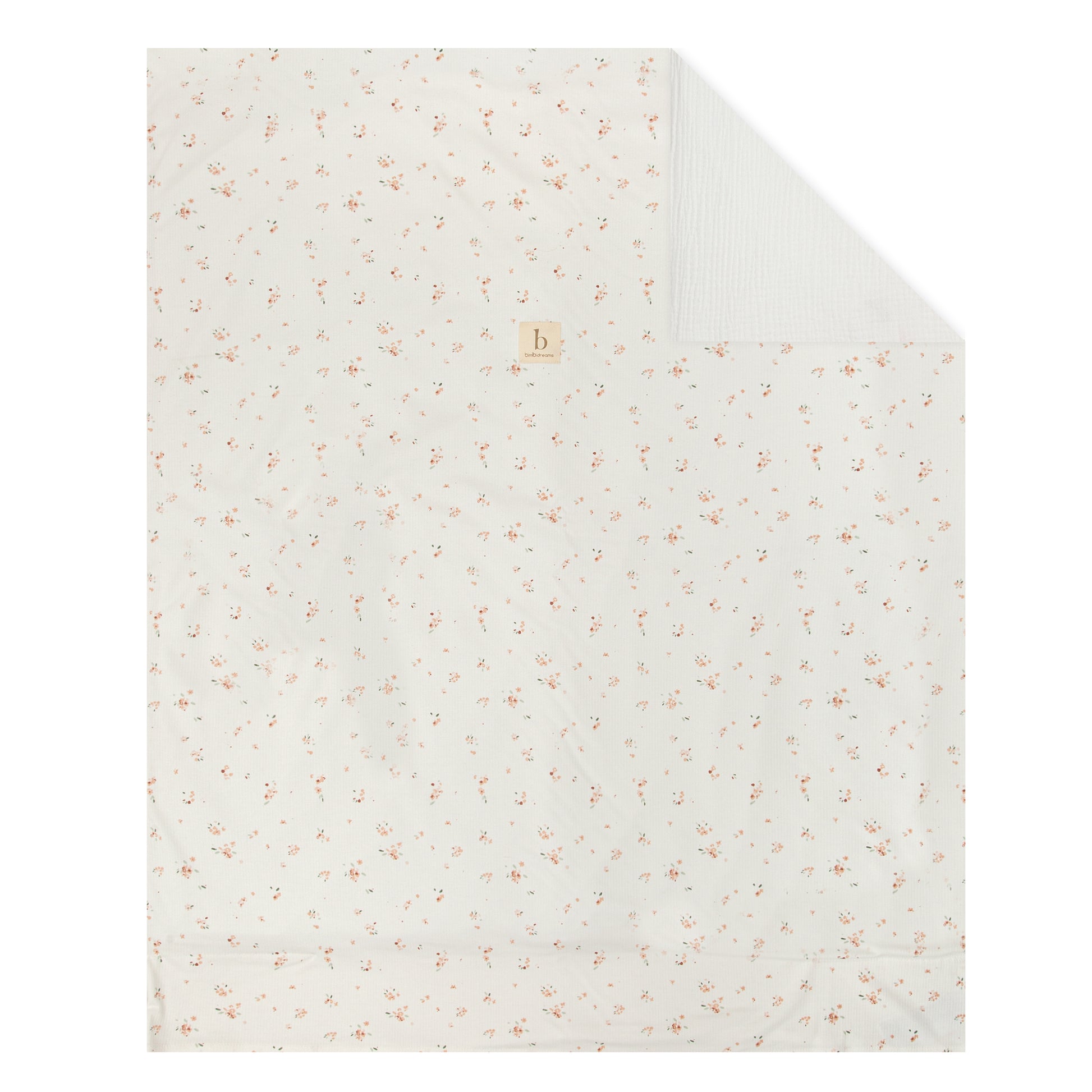 Funda nórdica Minicuna + relleno Monet Blanco Rosa 80x100
