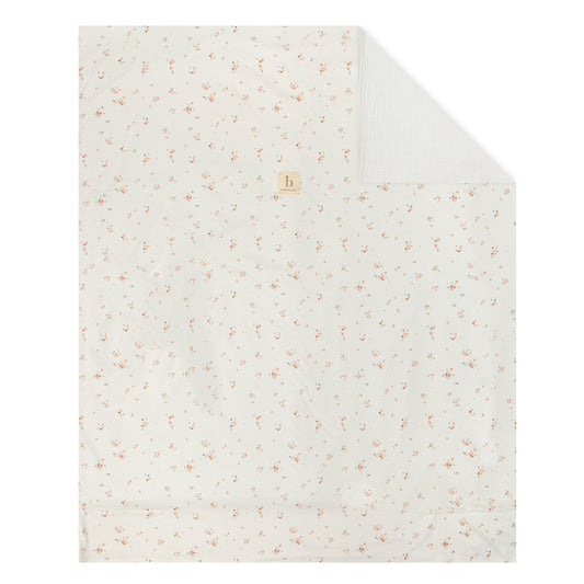 Funda nórdica Minicuna + relleno Monet Blanco Rosa 80x100