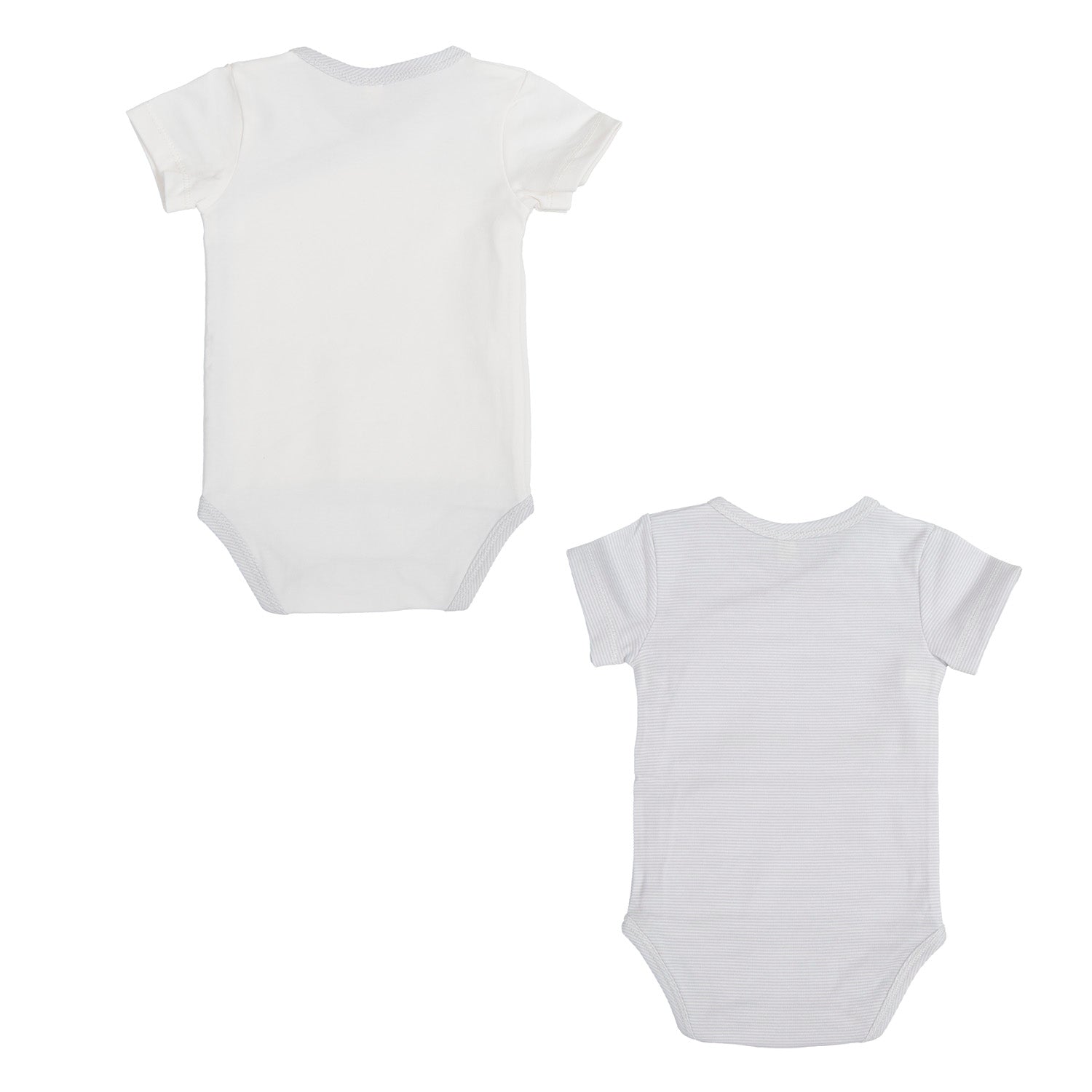 Body bebé manga corta pack 2 nuvola Gris 0-1 Mes 2