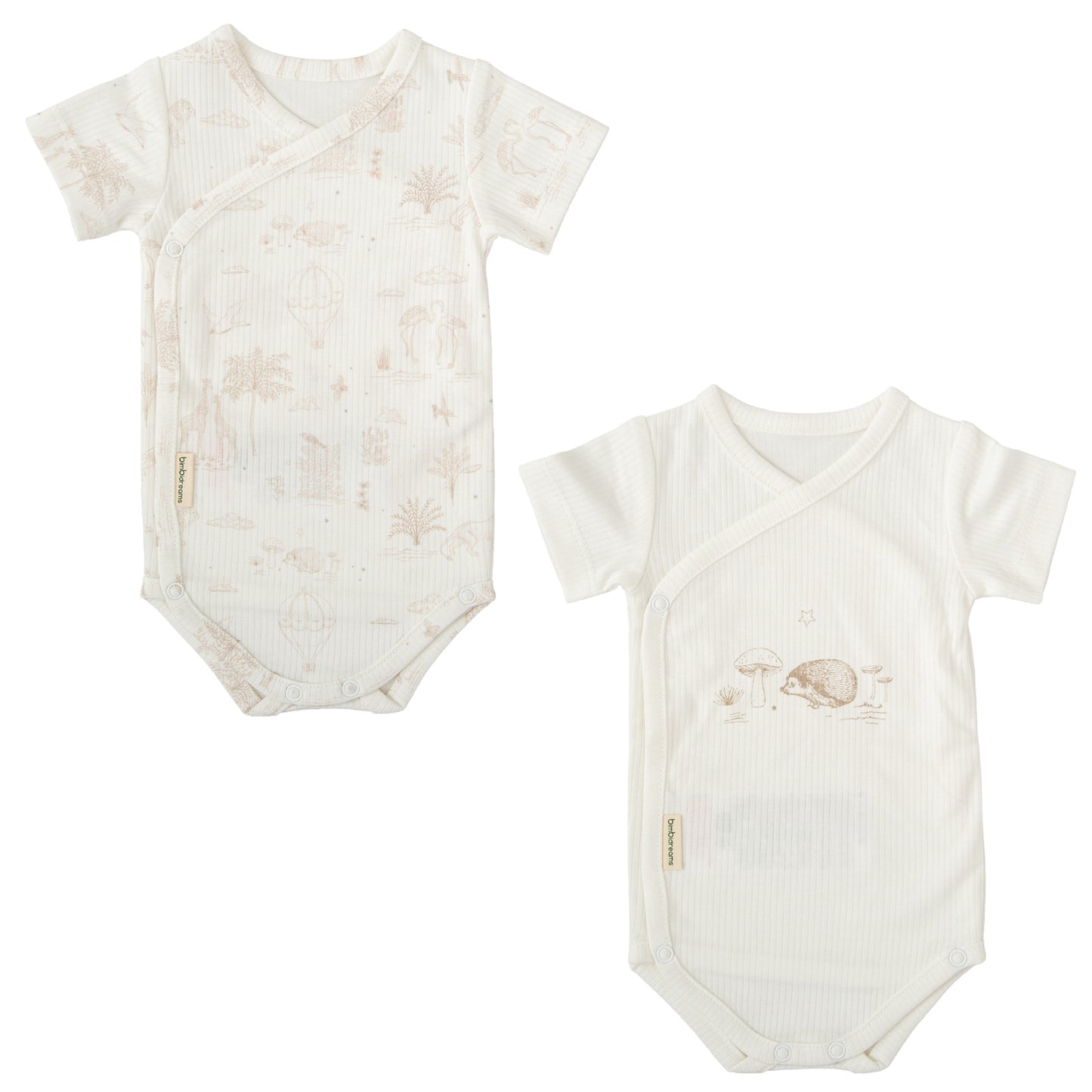 Body bebé manga corta pack 2 Noe Blanco Lino 0-1 Mes