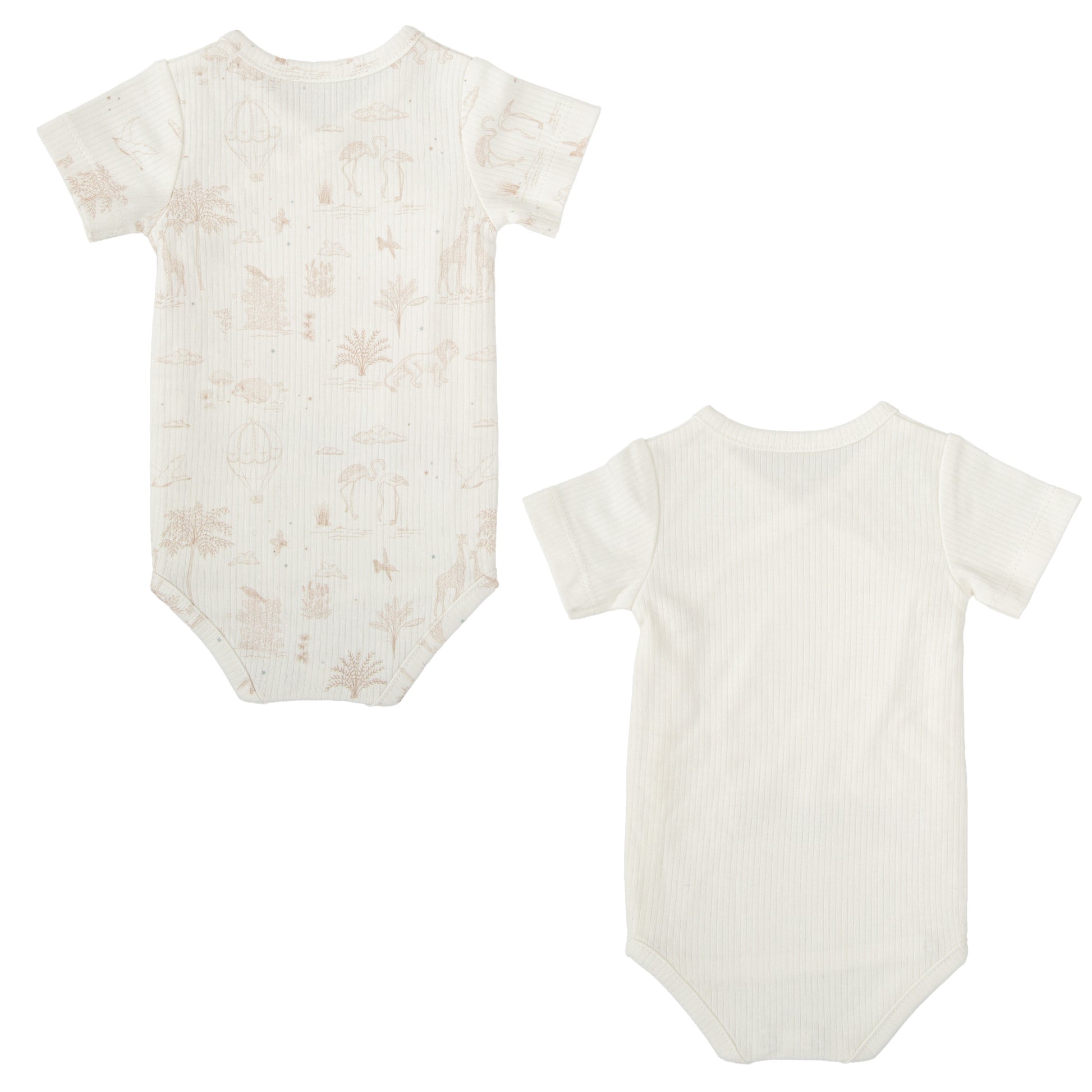 Body bebé manga corta pack 2 Noe Blanco Lino 0-1 Mes
