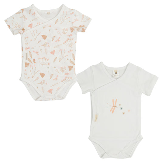 body bebé manga corta pack 2 Cotage Rosa 0-1 Mes