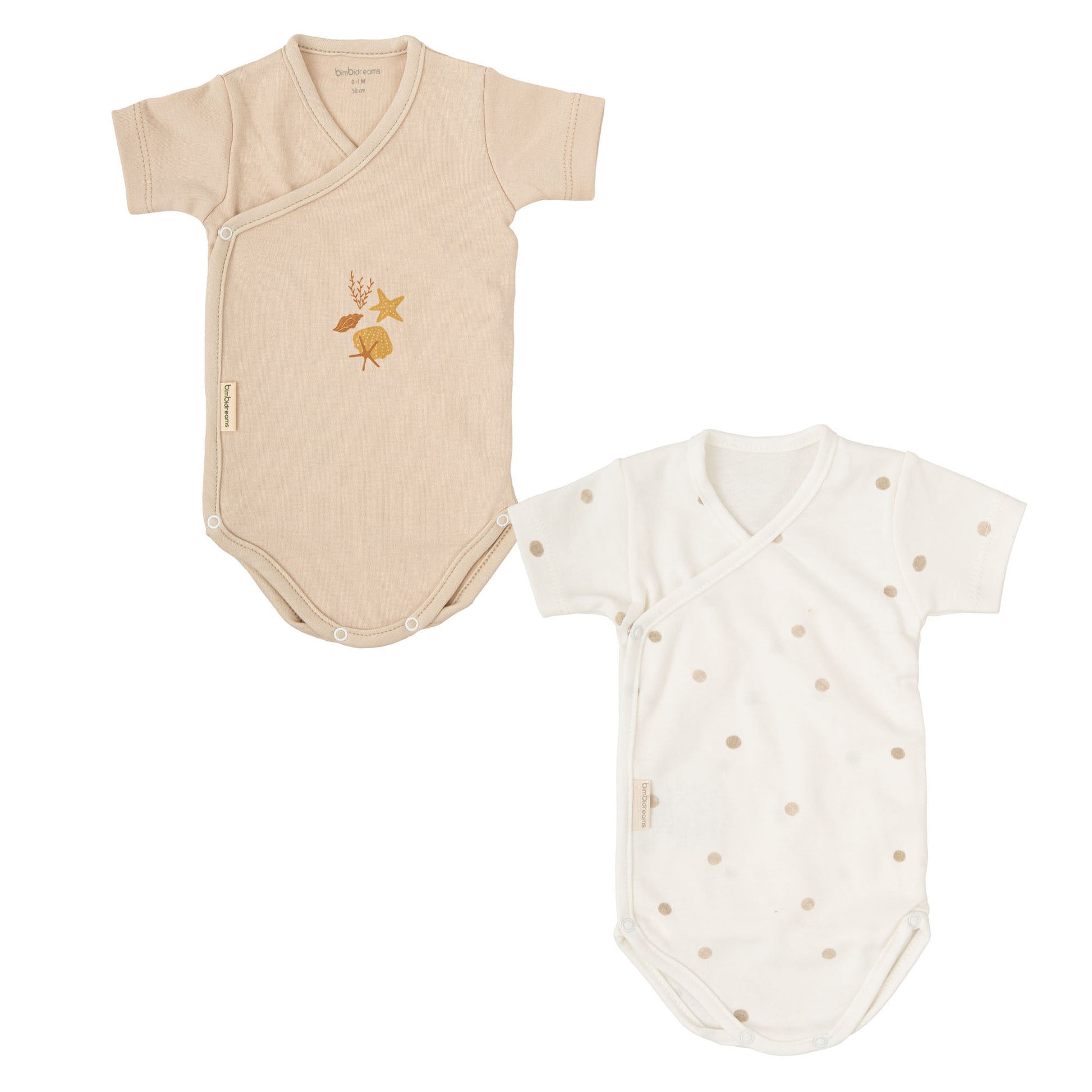 Body bebé manga corta pack 2 Ocean Beig 0-1 Mes