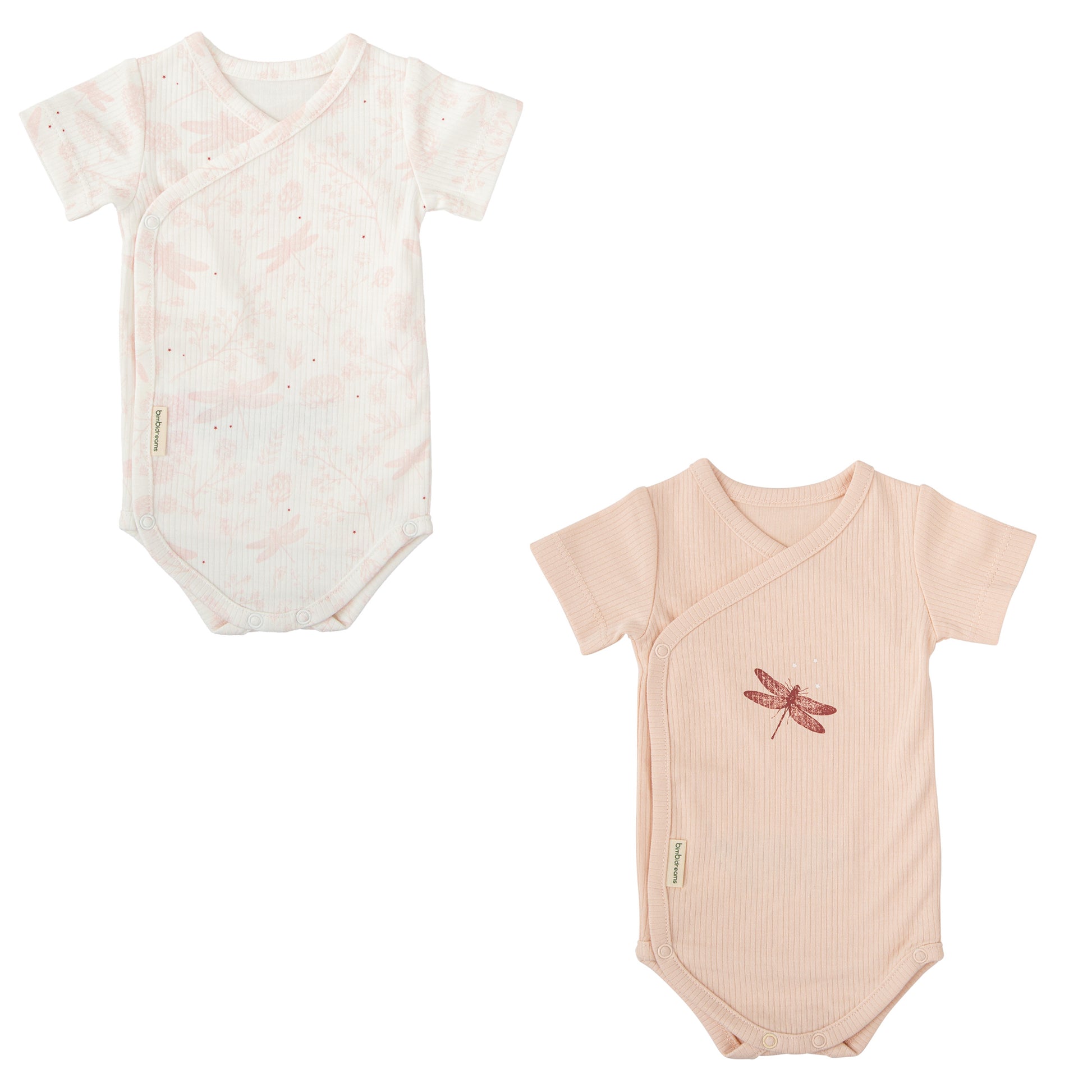 Body bebé manga corta pack 2 Dafne Blanco Rosa 0-1 Mes
