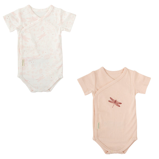 Body bebé manga corta pack 2 Dafne Blanco Rosa 0-1 Mes