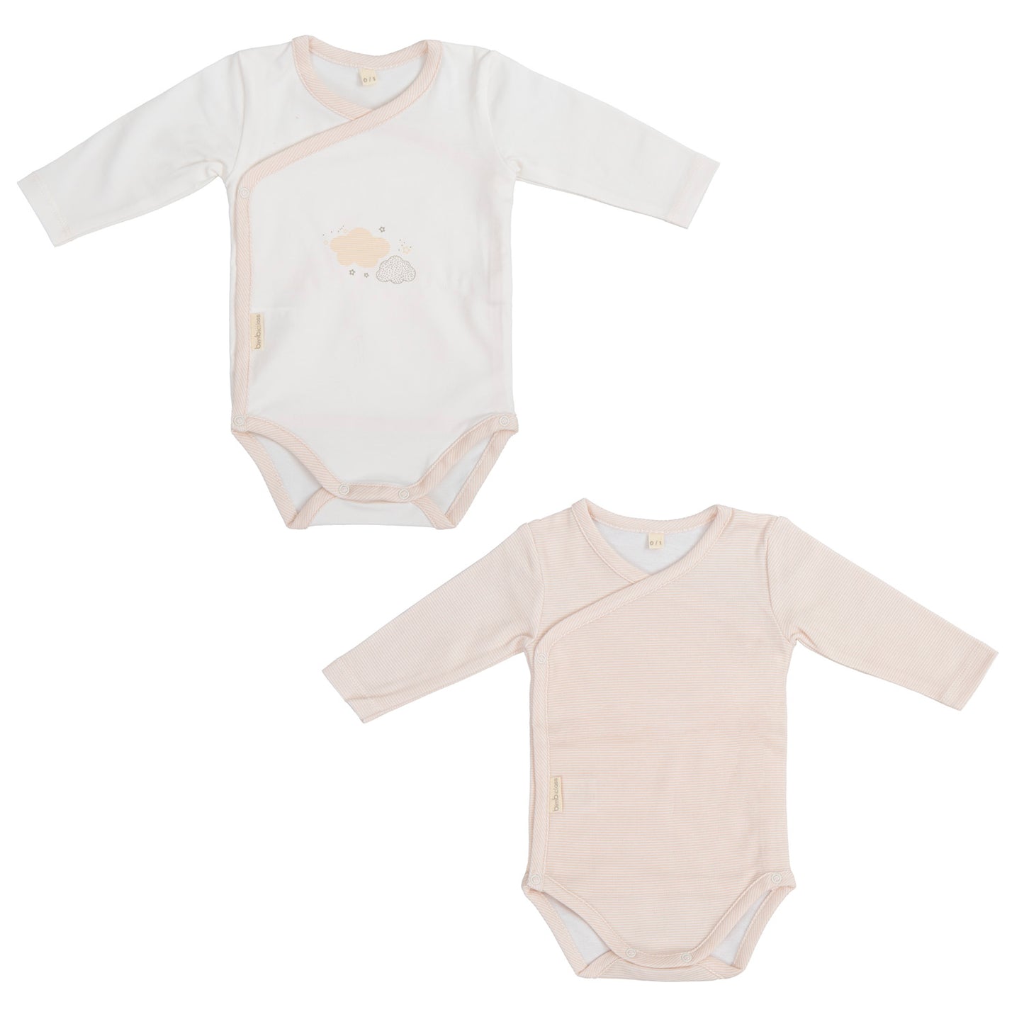 Body bebé manga larga pack 2 nuvola Lino 0-1 Mes