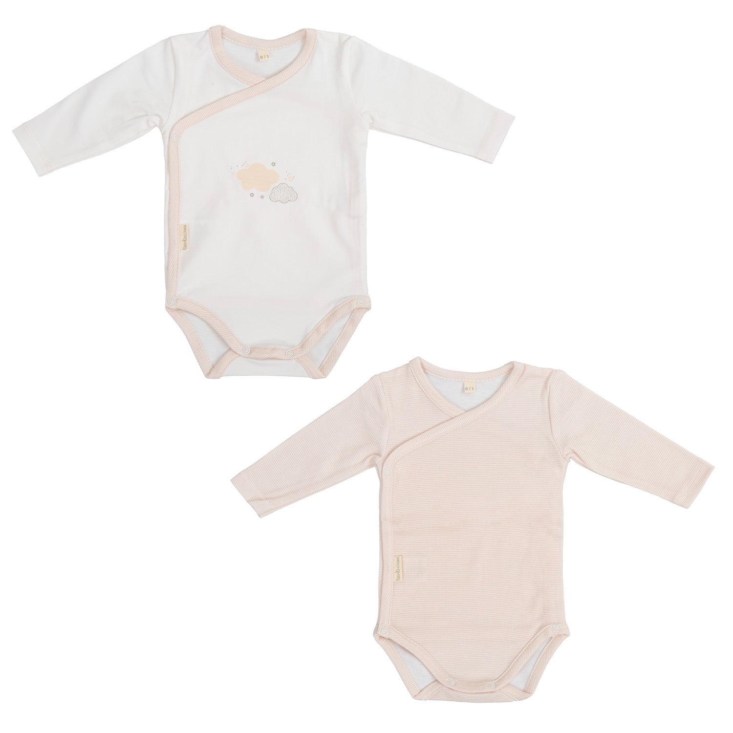 Body bebé manga larga pack 2 nuvola Lino 0-1 Mes