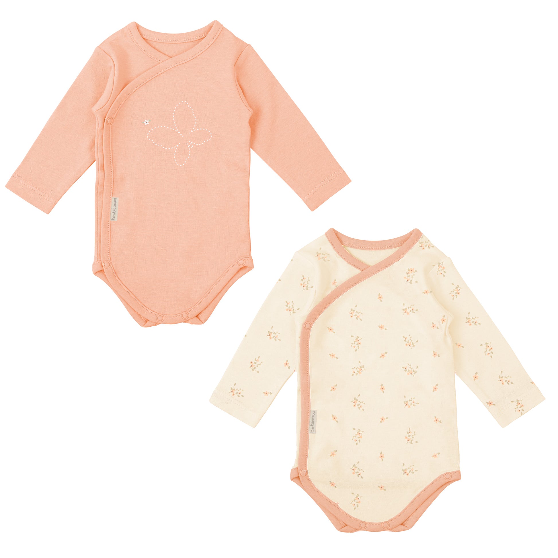 Body bebé manga larga pack 2 Dalia RE Rosa Empolvado 0-1 Mes