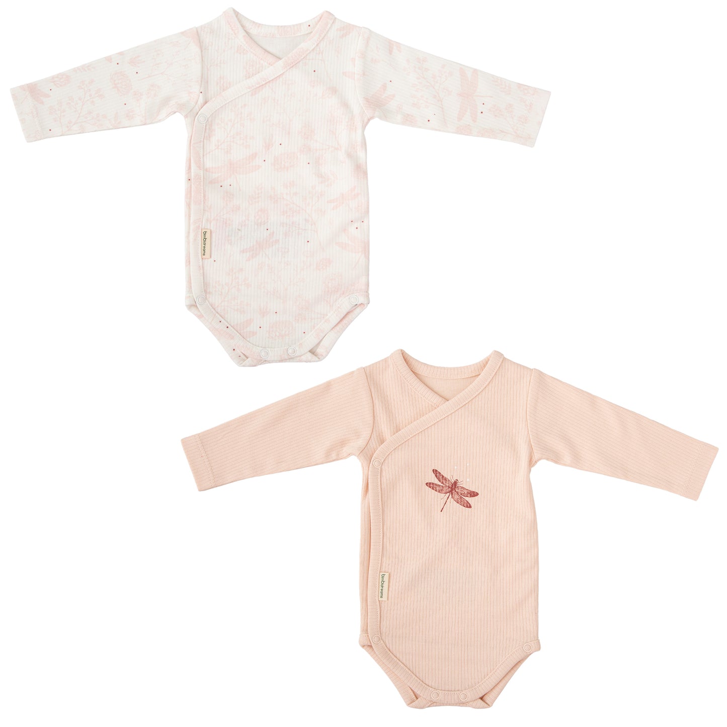 Body bebé manga larga pack 2 Dafne Blanco Rosa 0-1 Mes