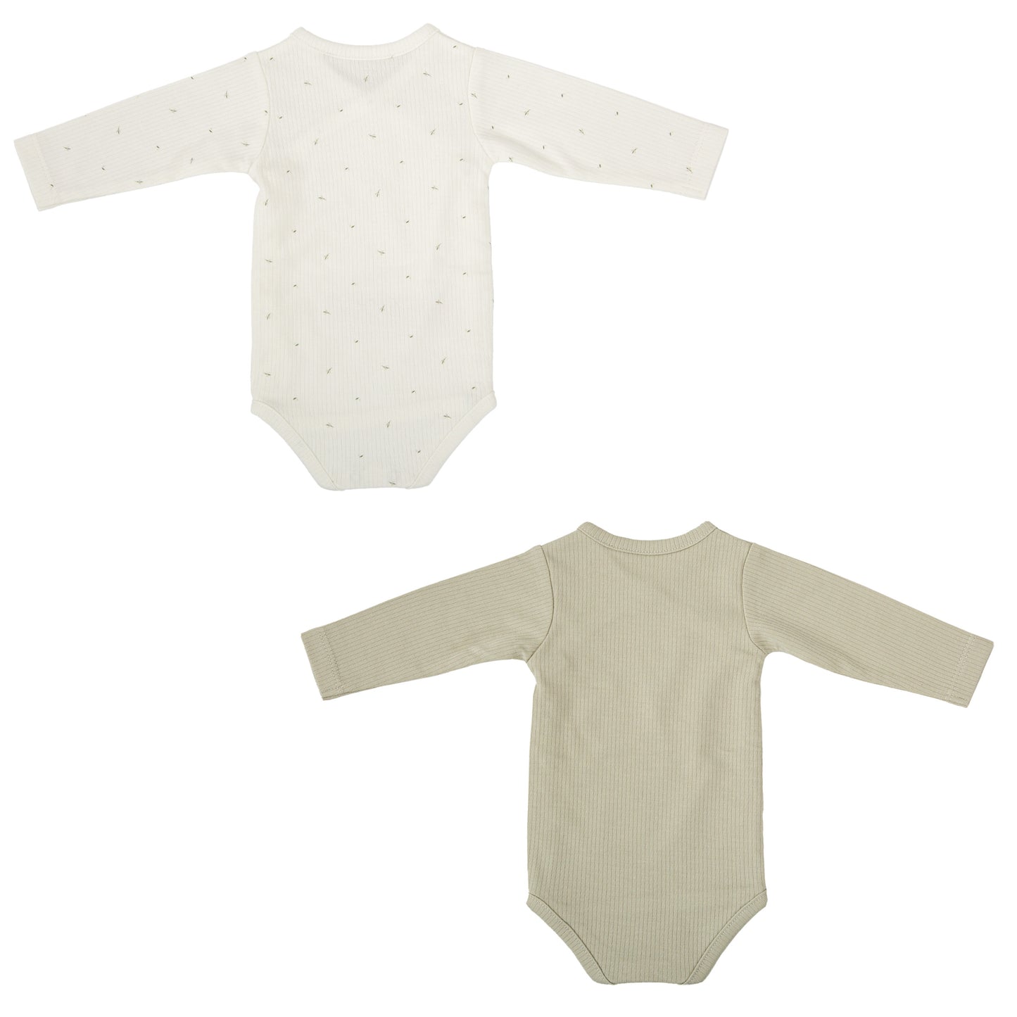 Body bebé manga larga pack 2 Cornelia Blanco Verde 0-1 Mes