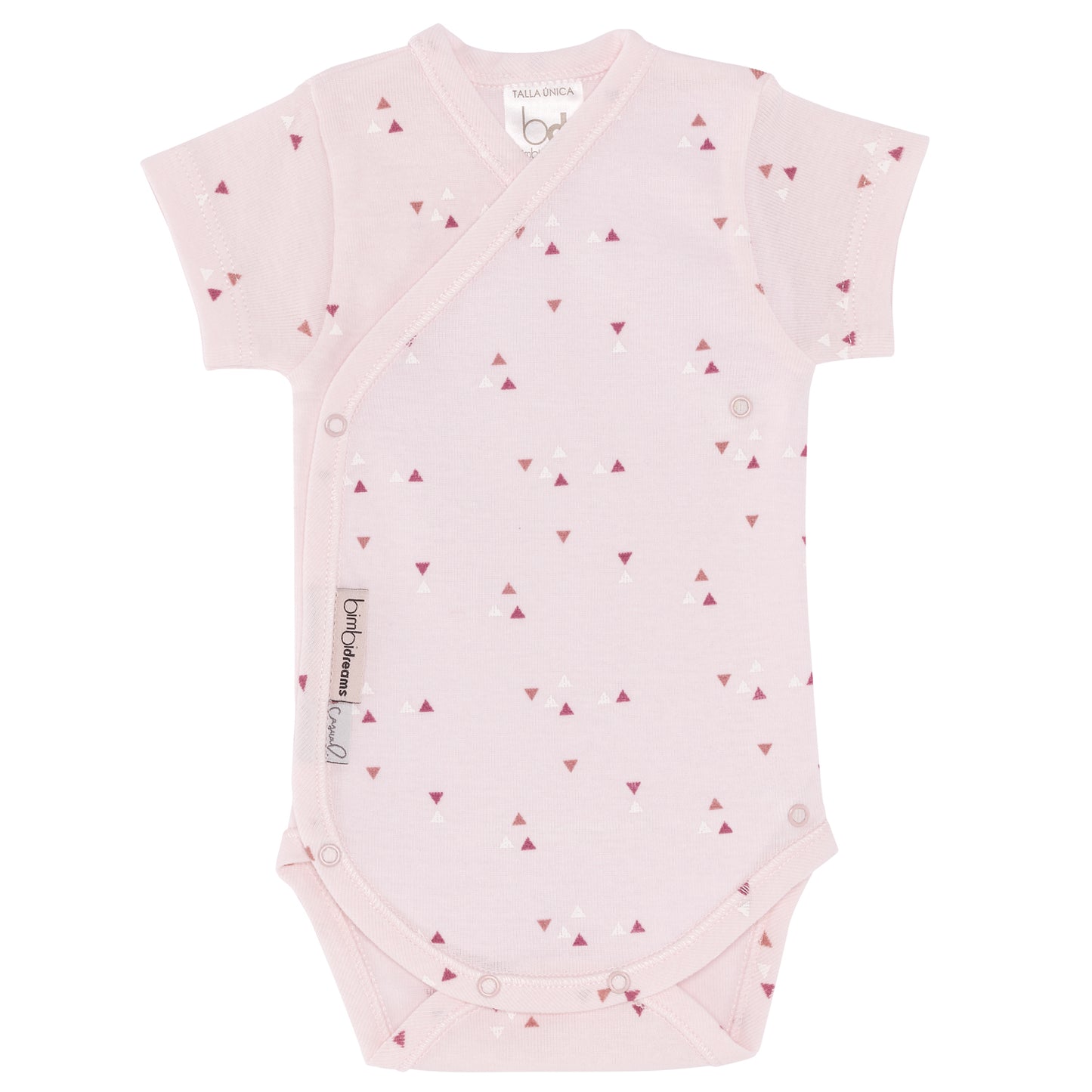 Body Manga Corta Estampado Fox Rosa
