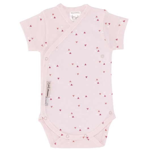 Body Manga Corta Estampado Fox Rosa