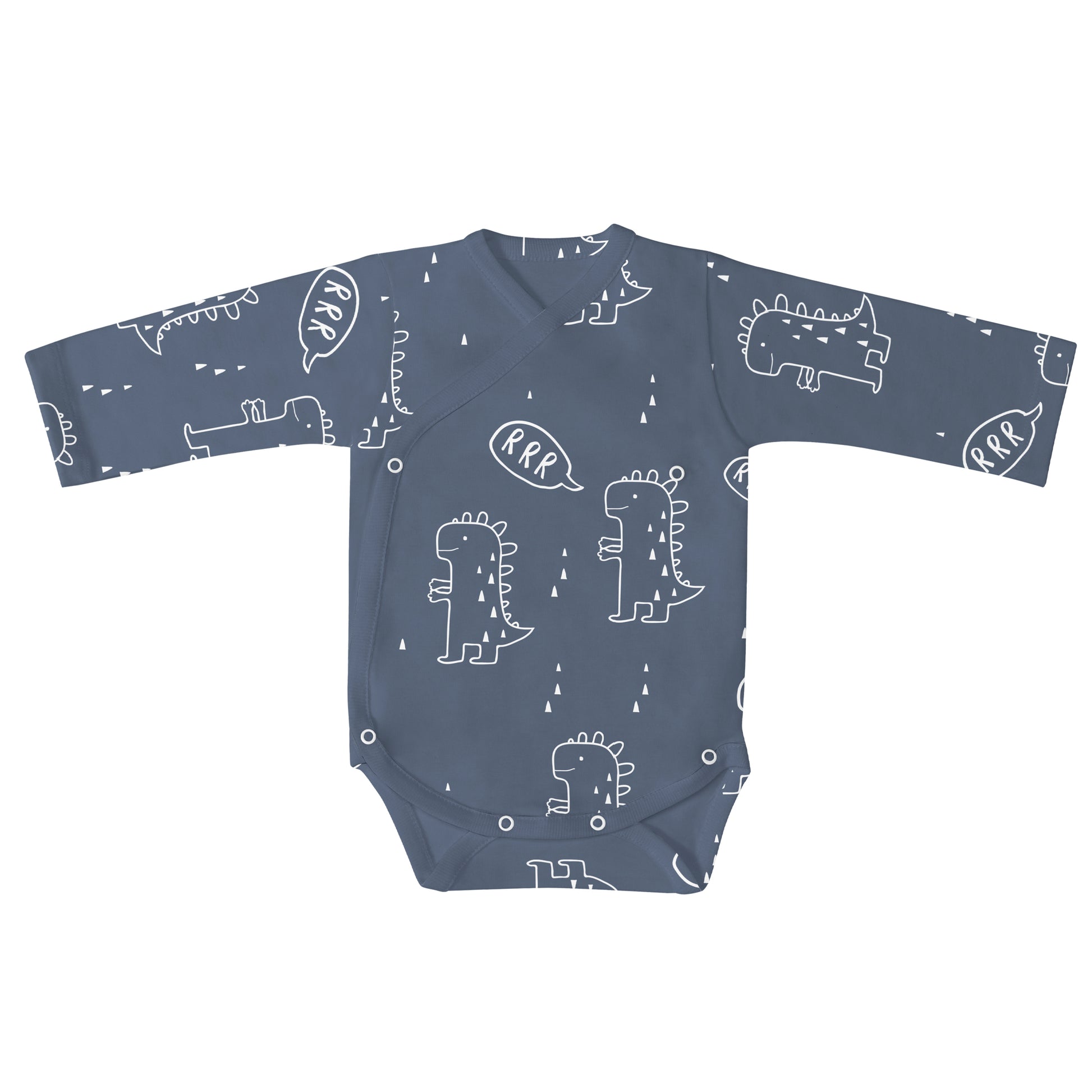Body Manga Larga Dinos Multicolor