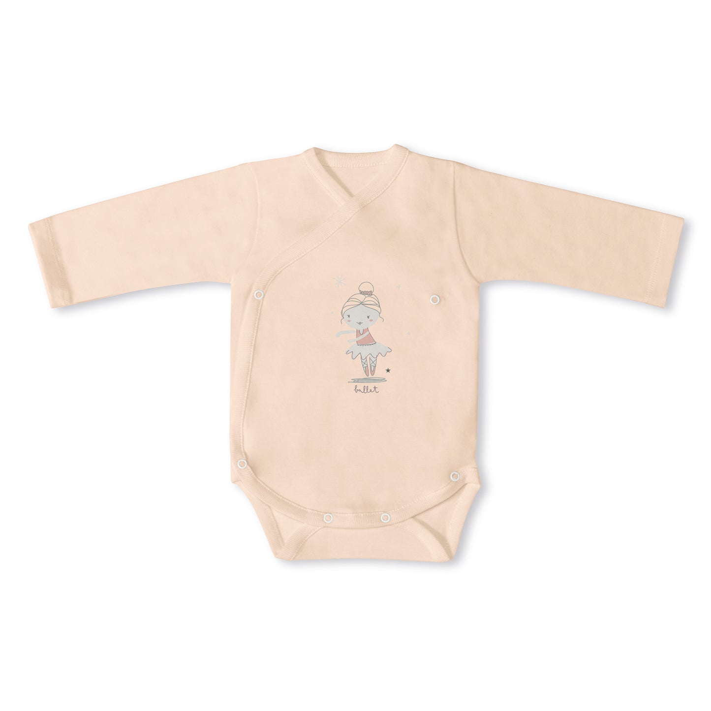 Body Manga Larga Ballet Rosa