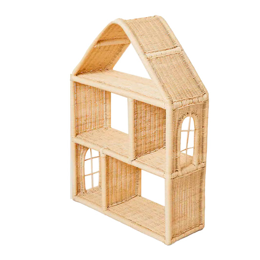 Estantería casita Ratan Natural 97x69x27