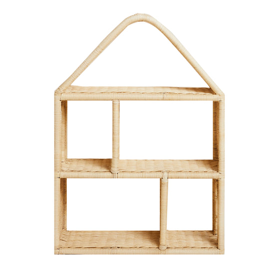 Estantería casita Ratan Natural 97x69x27
