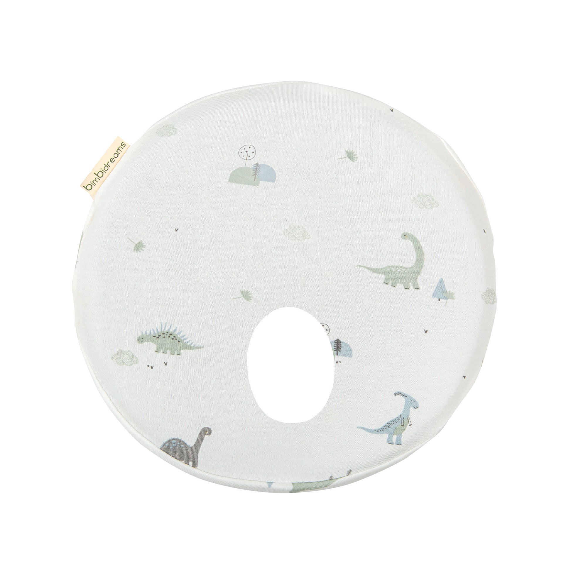 Cojín plagiocefalia Trex Blanco Verde 23x23
