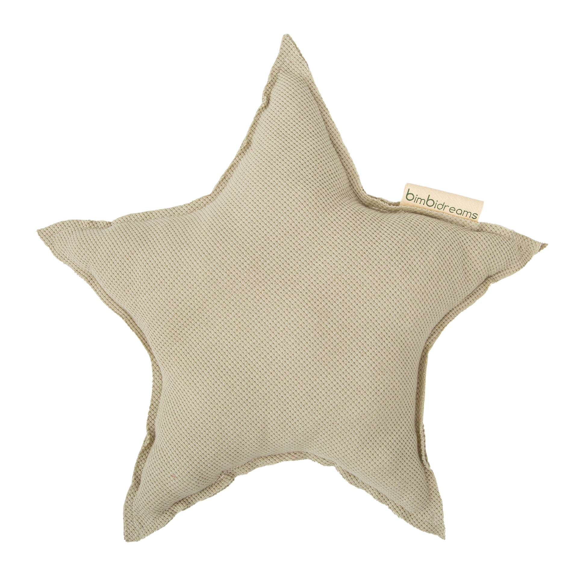Cojín decorativo estrella Waffle Verde 40x40