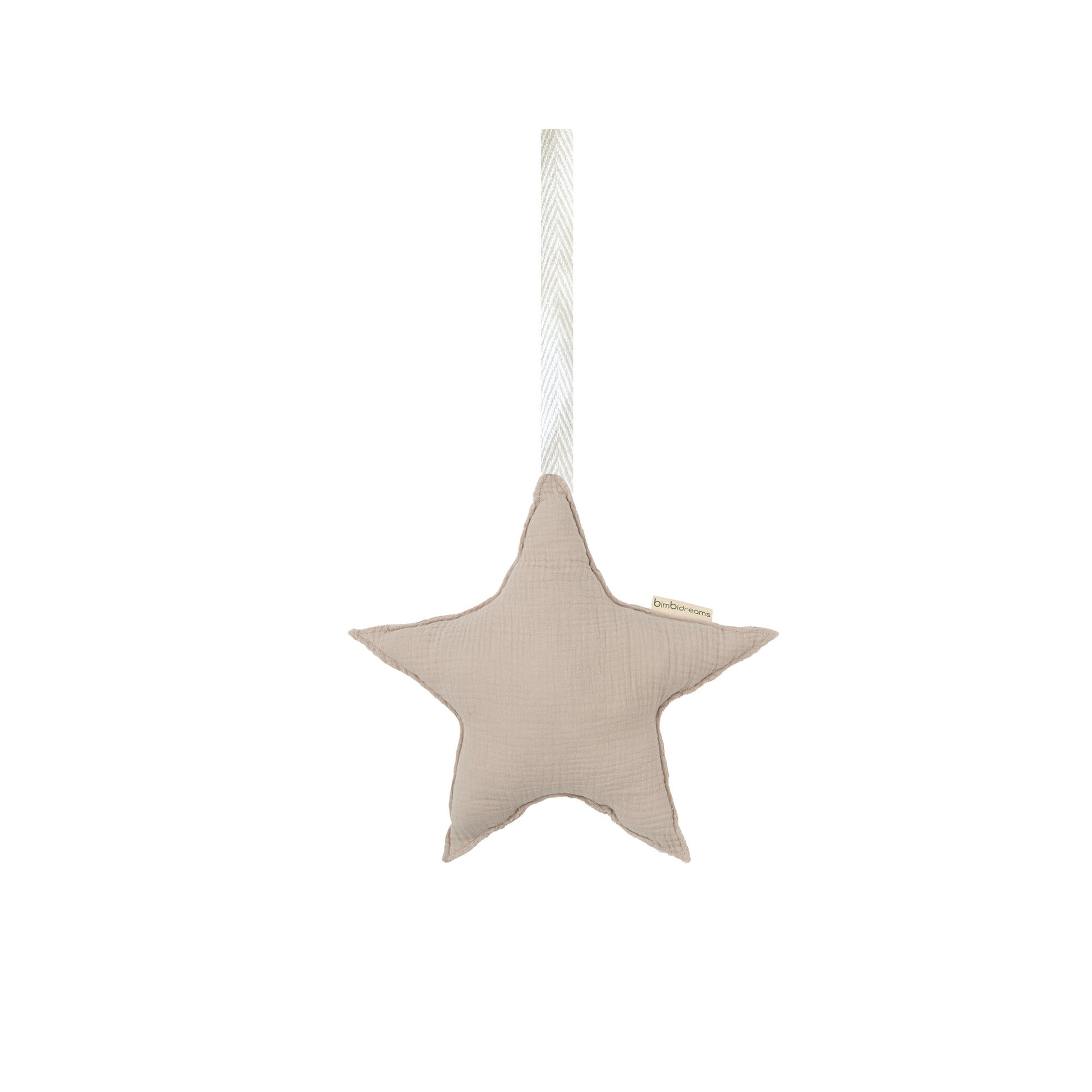 Colgador estrella sonajero Matalase GB Gris Beig 15x15