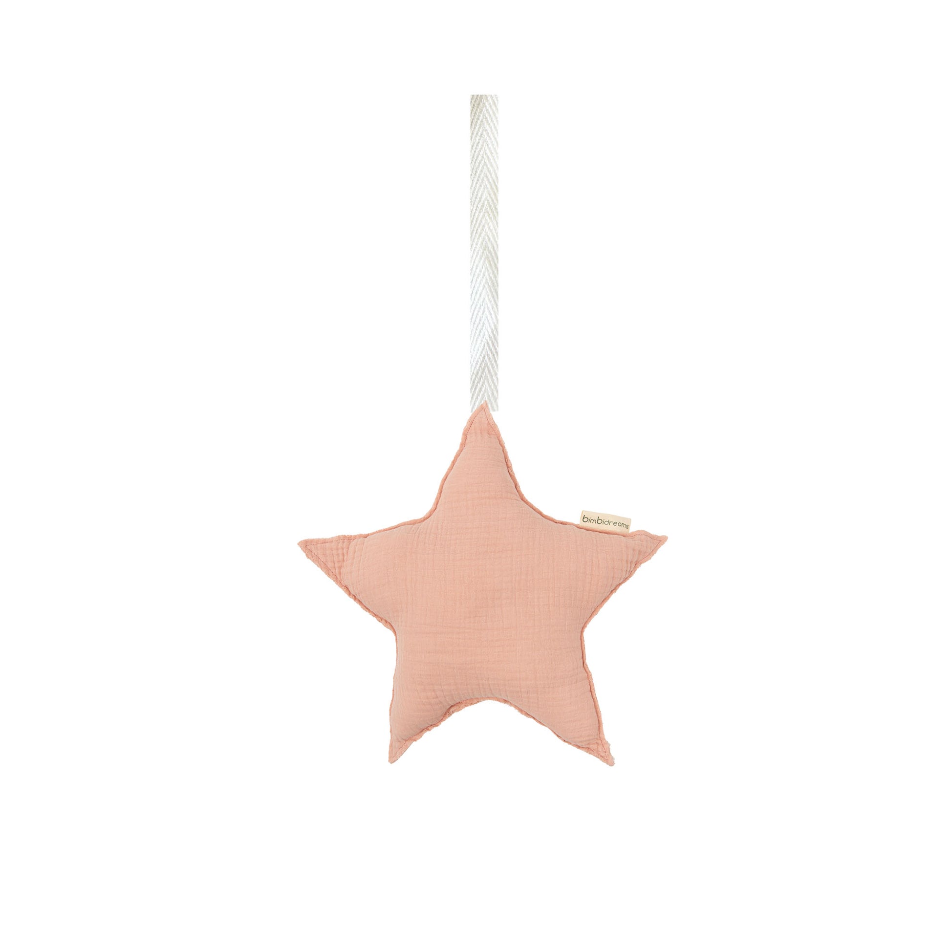 Colgador estrella sonajero Matalase Rosa Empolvado 15x15