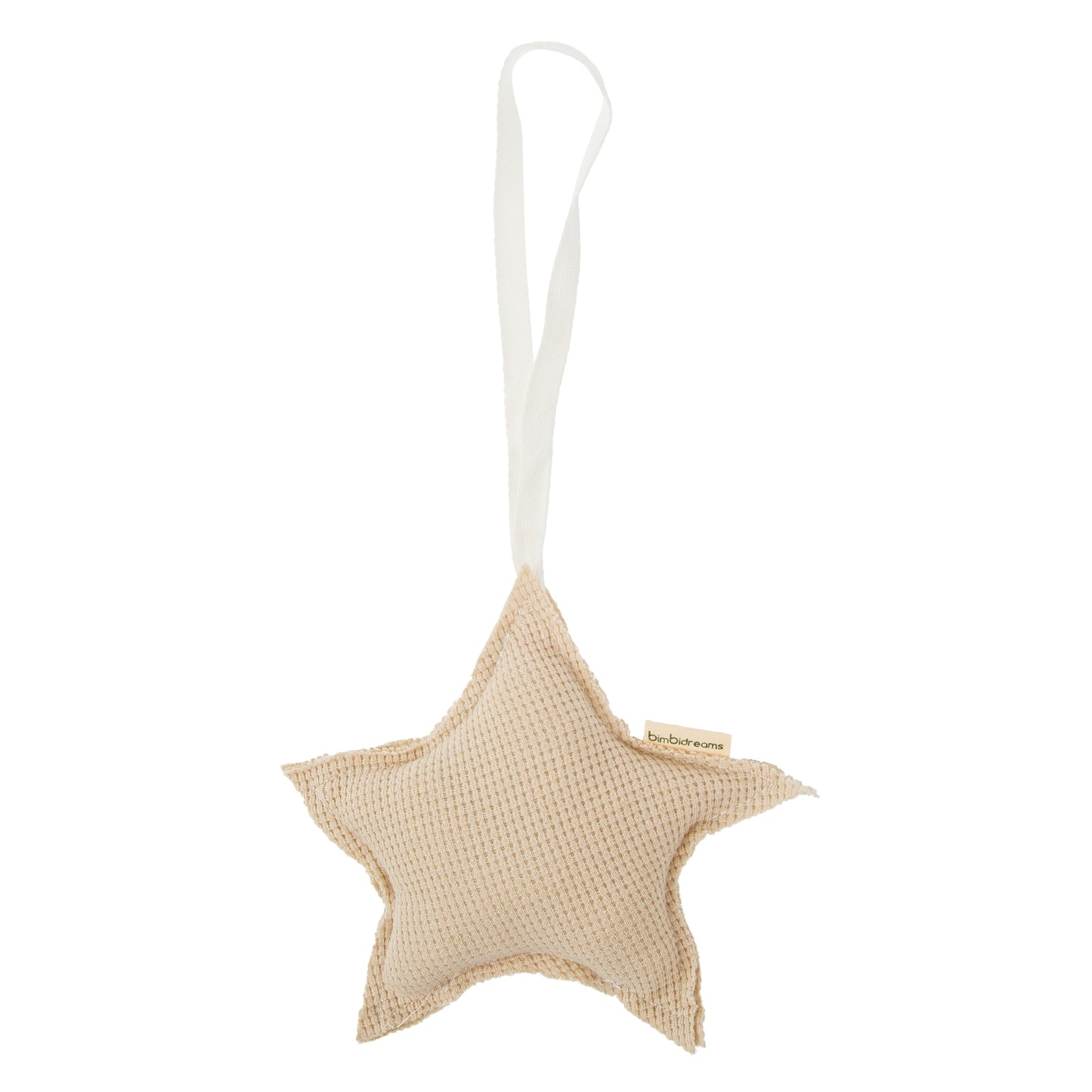 Colgador estrella sonajero Waffle Lino 15x15