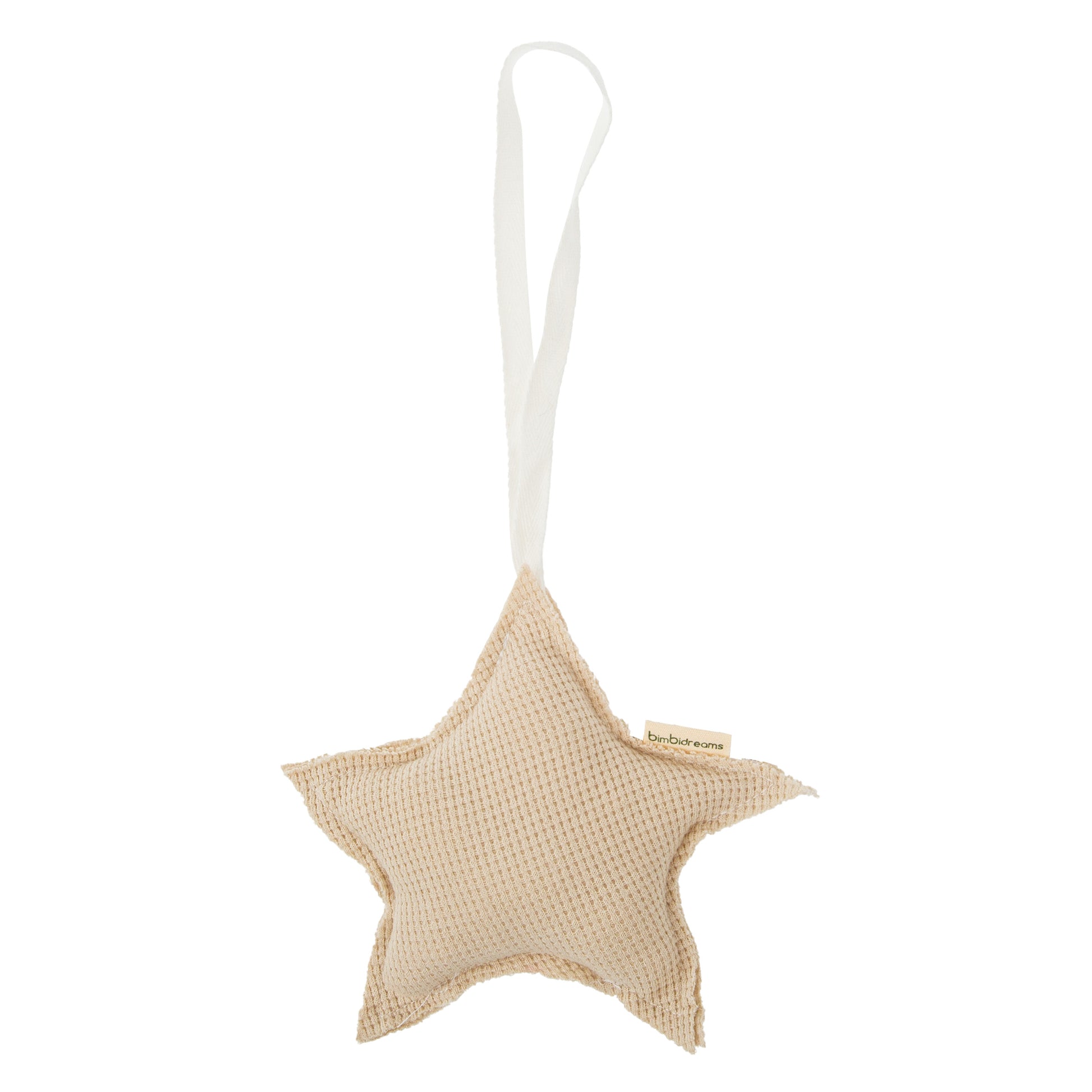 Colgador estrella sonajero Waffle Lino 15x15