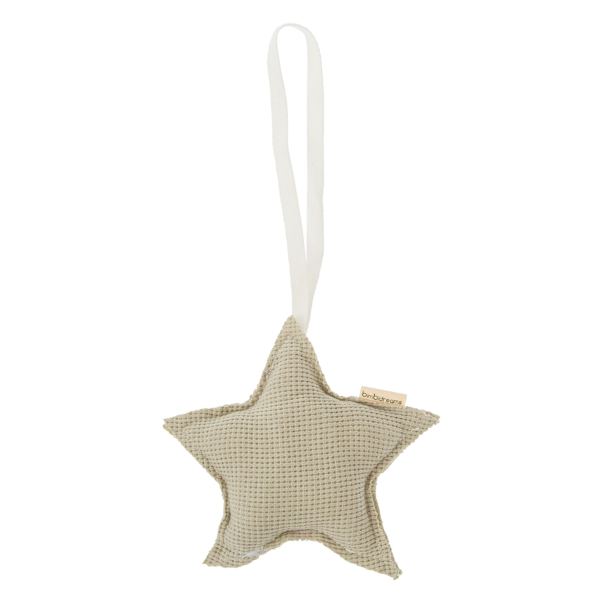 Colgador estrella sonajero Waffle Verde 15x15